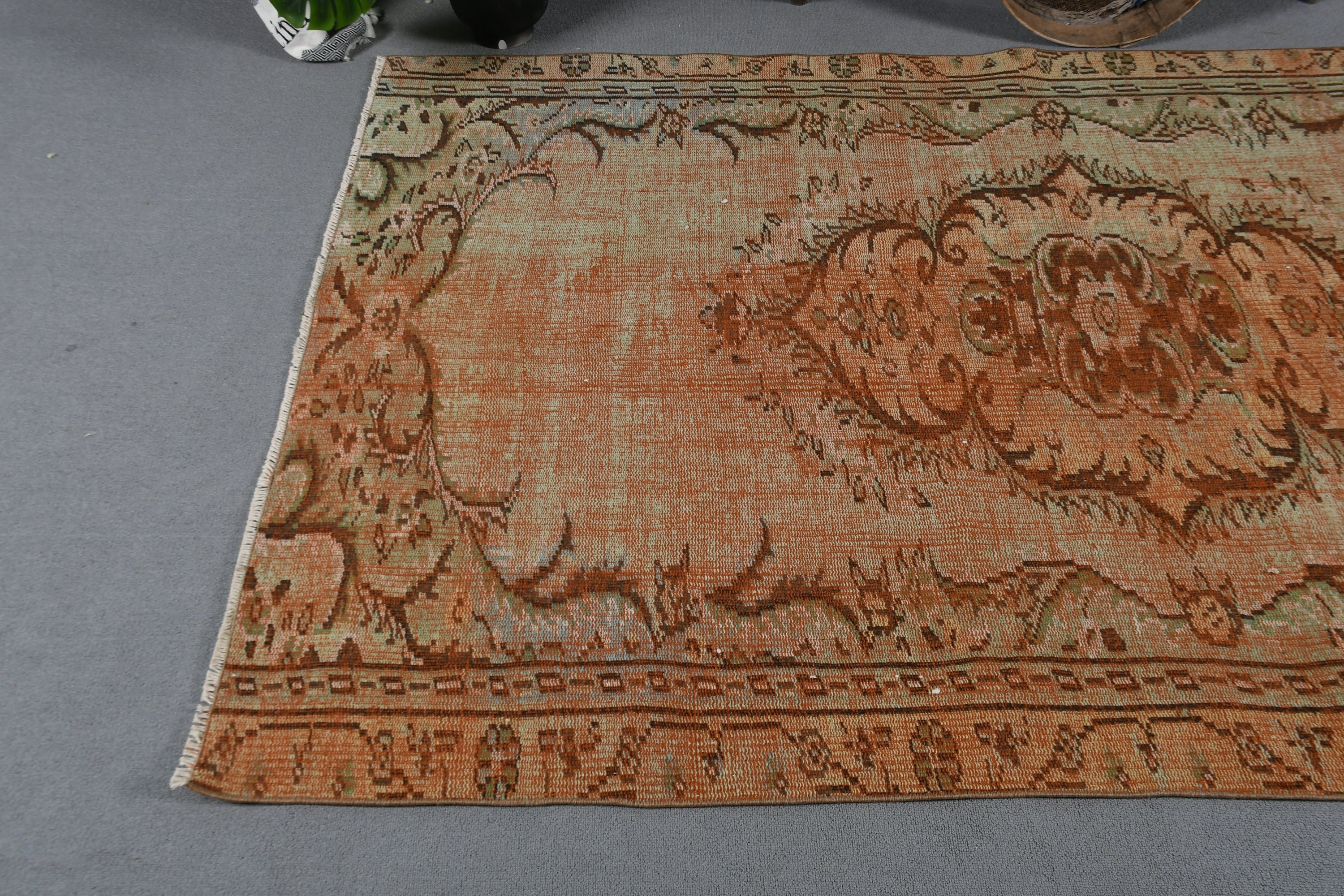 Bedroom Rug, Vintage Rug, Brown Oriental Rug, Home Decor Rugs, Turkish Rug, Art Rug, Floor Rugs, 4.6x7.2 ft Area Rug