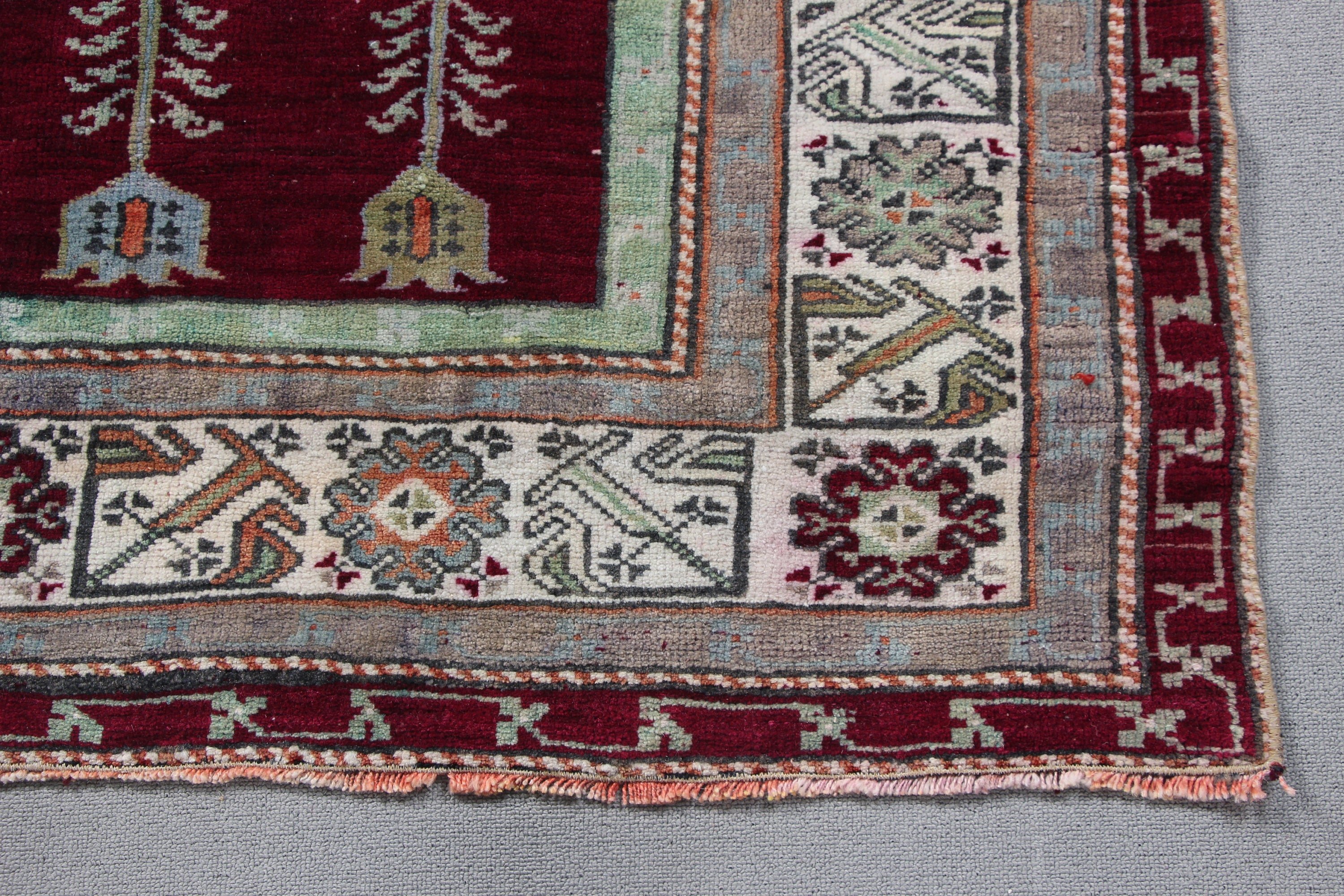 Türk Halıları, Boho Vurgulu Halı, Fas Halıları, Mor Oryantal Halı, Vintage Vurgulu Halı, Vintage Halı, 4x4.6 ft Aksan Halıları, Oushak Halı