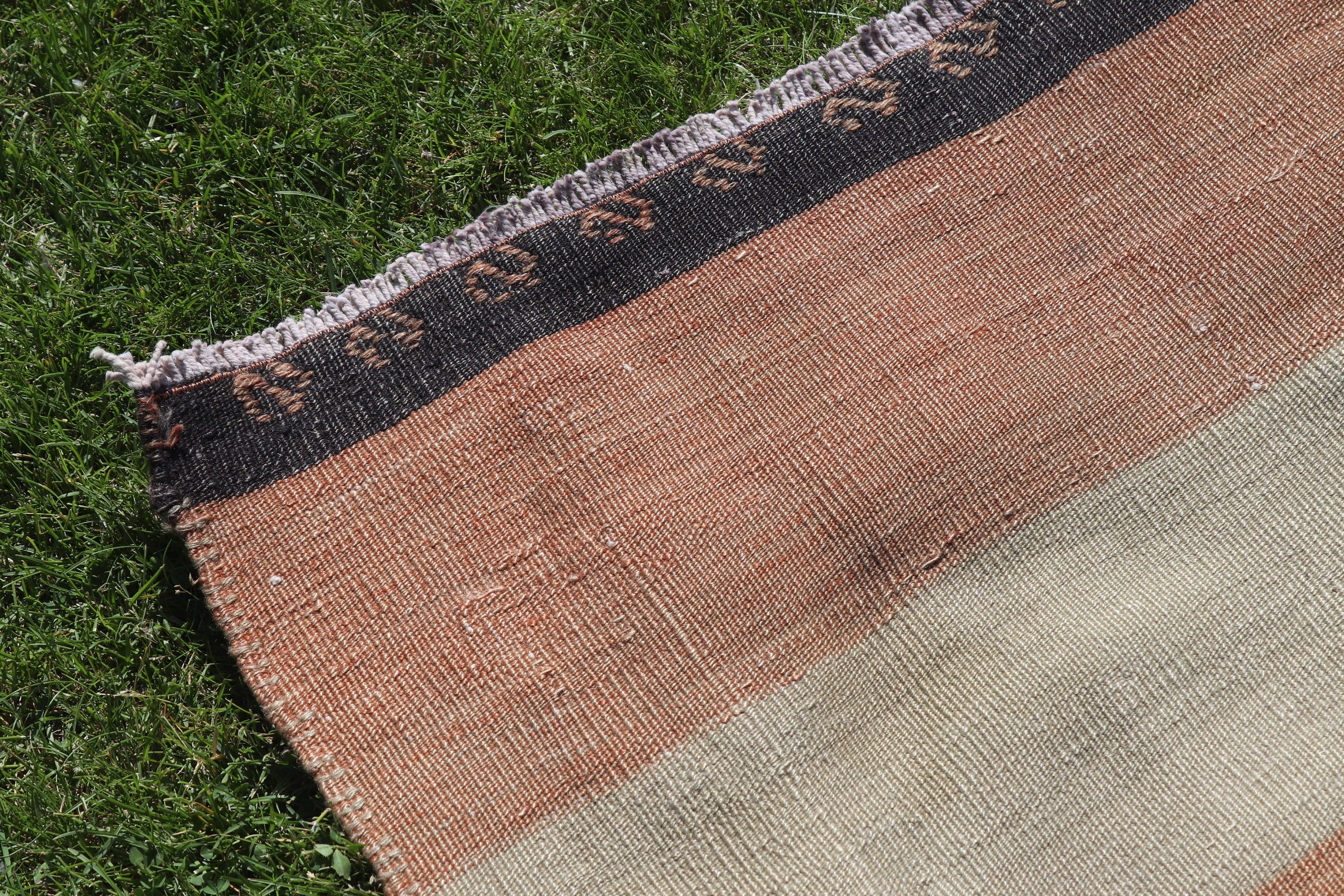 Vintage Alan Halısı, Boho Alanı için Halılar, Yün Halılar, Vintage Halı, 3,6x7,7 ft Alan Halıları, Bej Oryantal Halı, Kilim, Türk Halıları