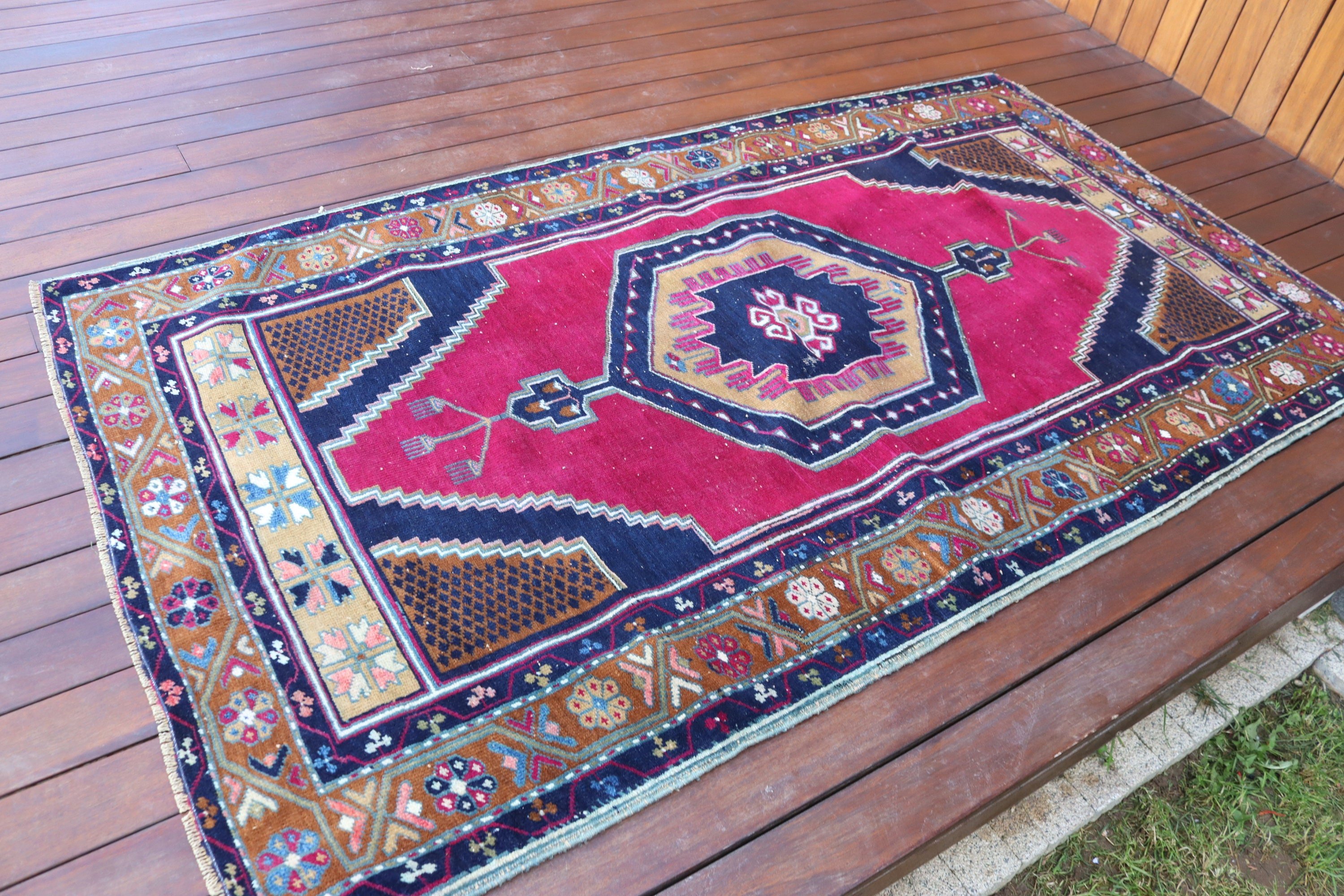 Kitchen Rug, Anatolian Rug, Vintage Rug, Tribal Rugs, Bedroom Rugs, Pink Modern Rugs, Turkish Rug, Vintage Area Rugs, 3.7x6.6 ft Area Rug