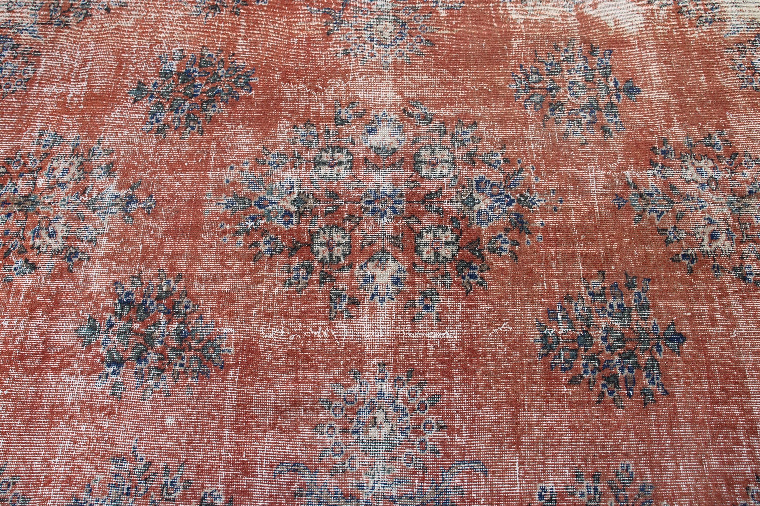 Vintage Rug, Boho Rug, Turkish Rug, 3.7x8.4 ft Area Rugs, Red Luxury Rugs, Dining Room Rugs, Statement Rugs, Living Room Rugs