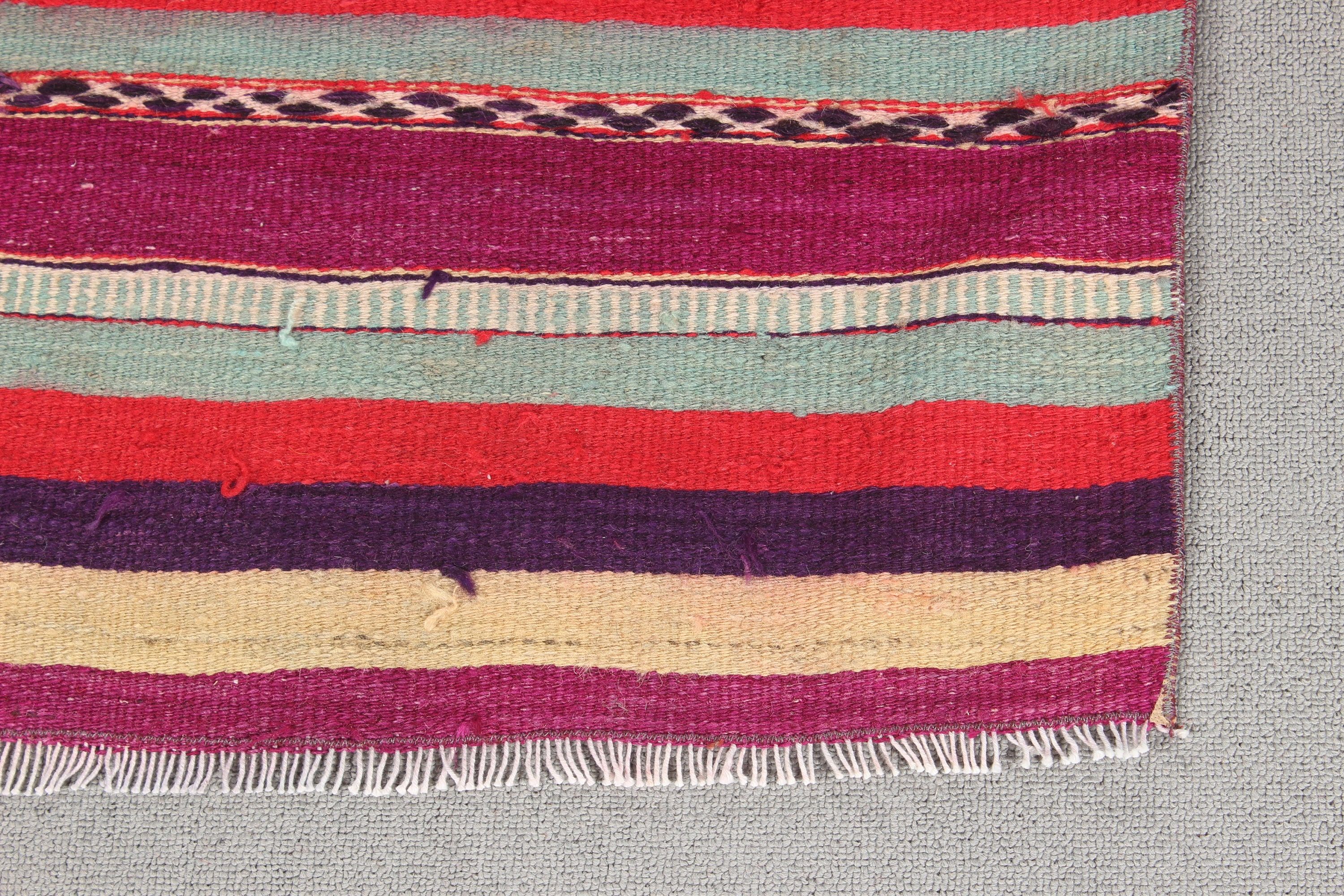 Kilim, Vintage Halı, Düz Dokuma Halı, Yatak Odası Halıları, Araba Paspas Halısı, 2.8x4.3 ft Küçük Halı, Kırmızı Anadolu Halıları, Küçük Boho Halısı, Türk Halıları