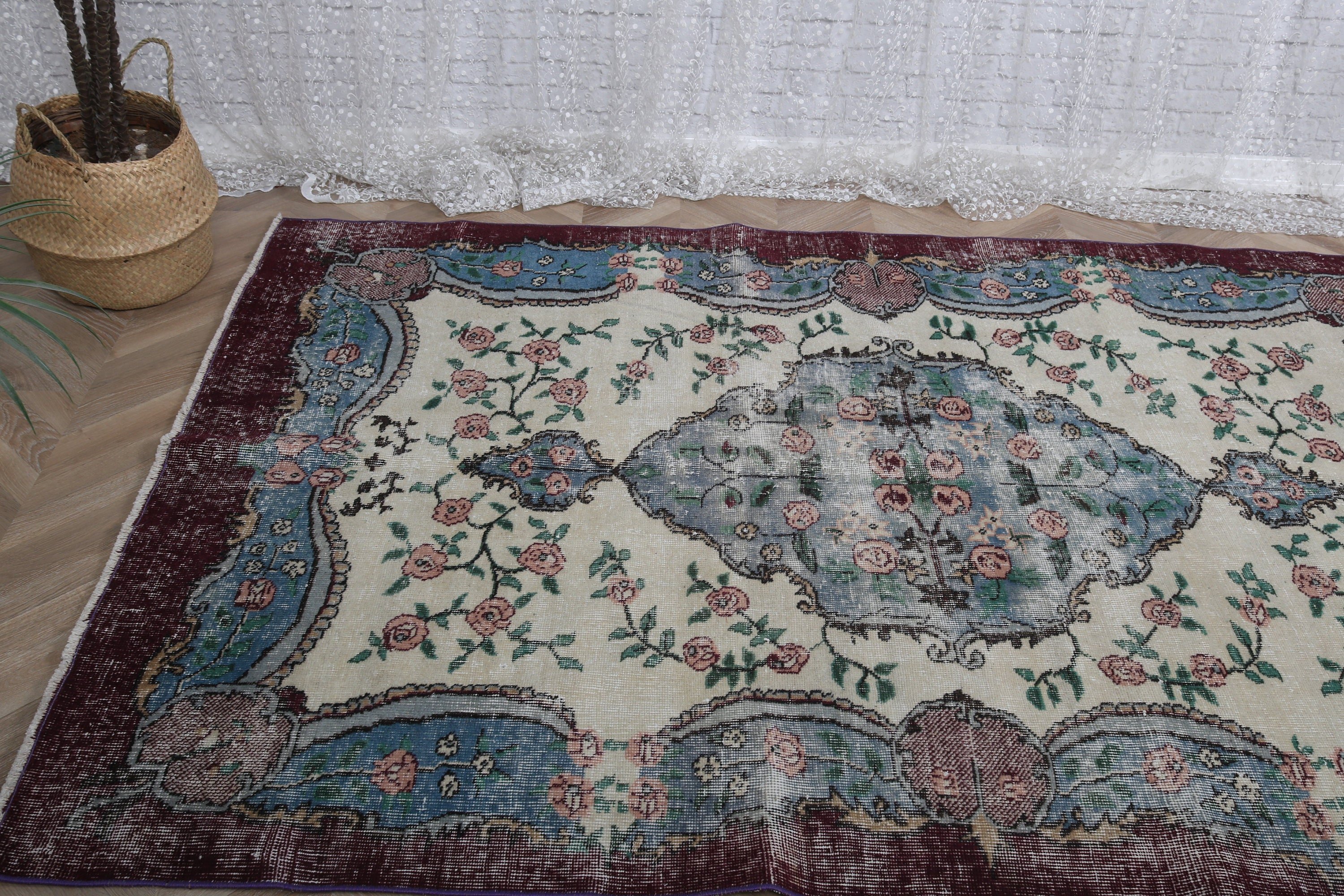 Modern Halı, Çocuk Halısı, Türk Halıları, 5.1x7.4 ft Alan Halıları, Mutfak Halıları, Oushak Bölgesi Halıları, Vintage Halılar, Bej Anadolu Halıları