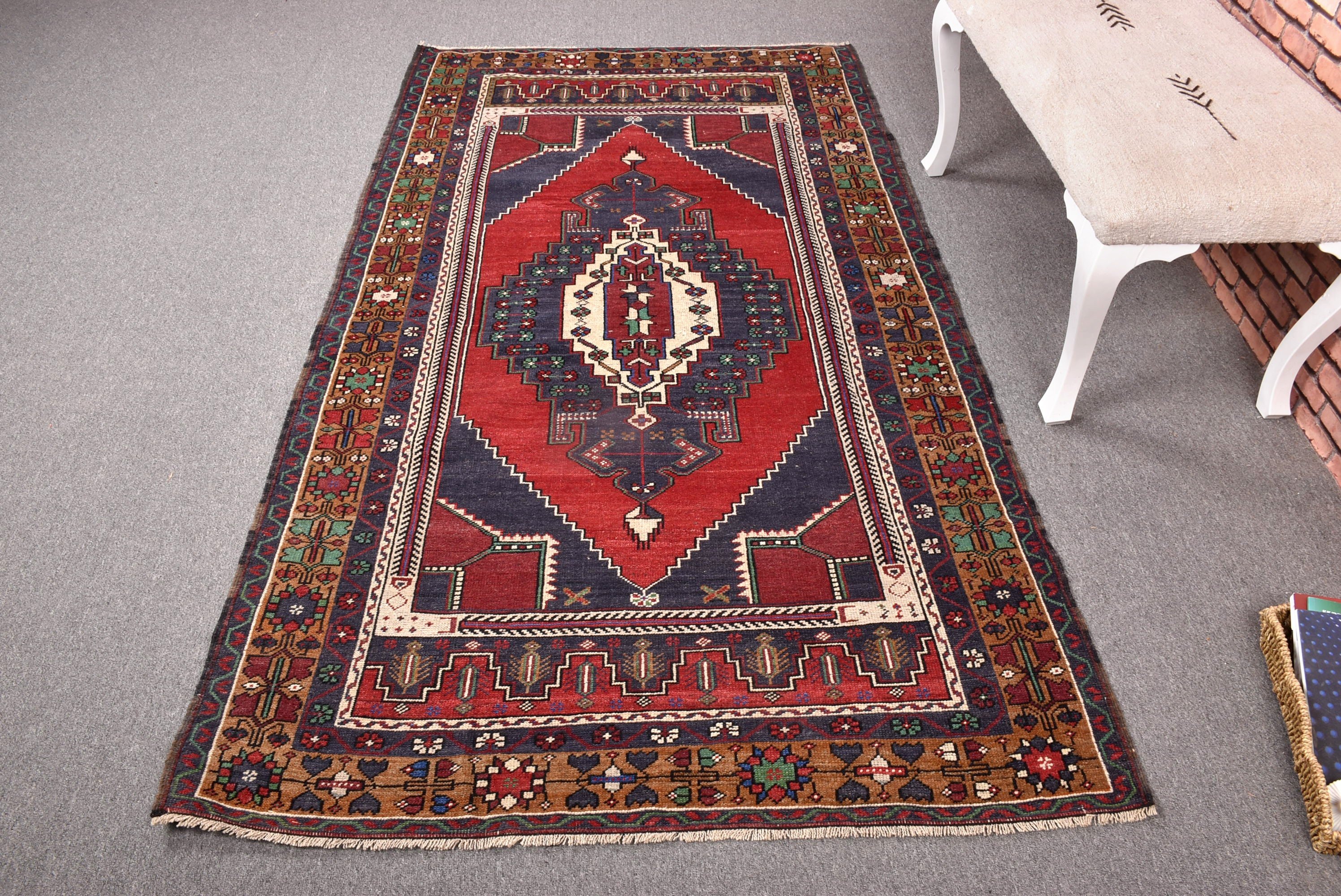 Egzotik Halılar, Türk Halısı, Boho Bölge Halısı, Mavi Modern Halı, 4,2x7,2 ft Alan Halıları, Geometrik Halılar, Yemek Odası Halıları, Oushak Halıları, Vintage Halılar