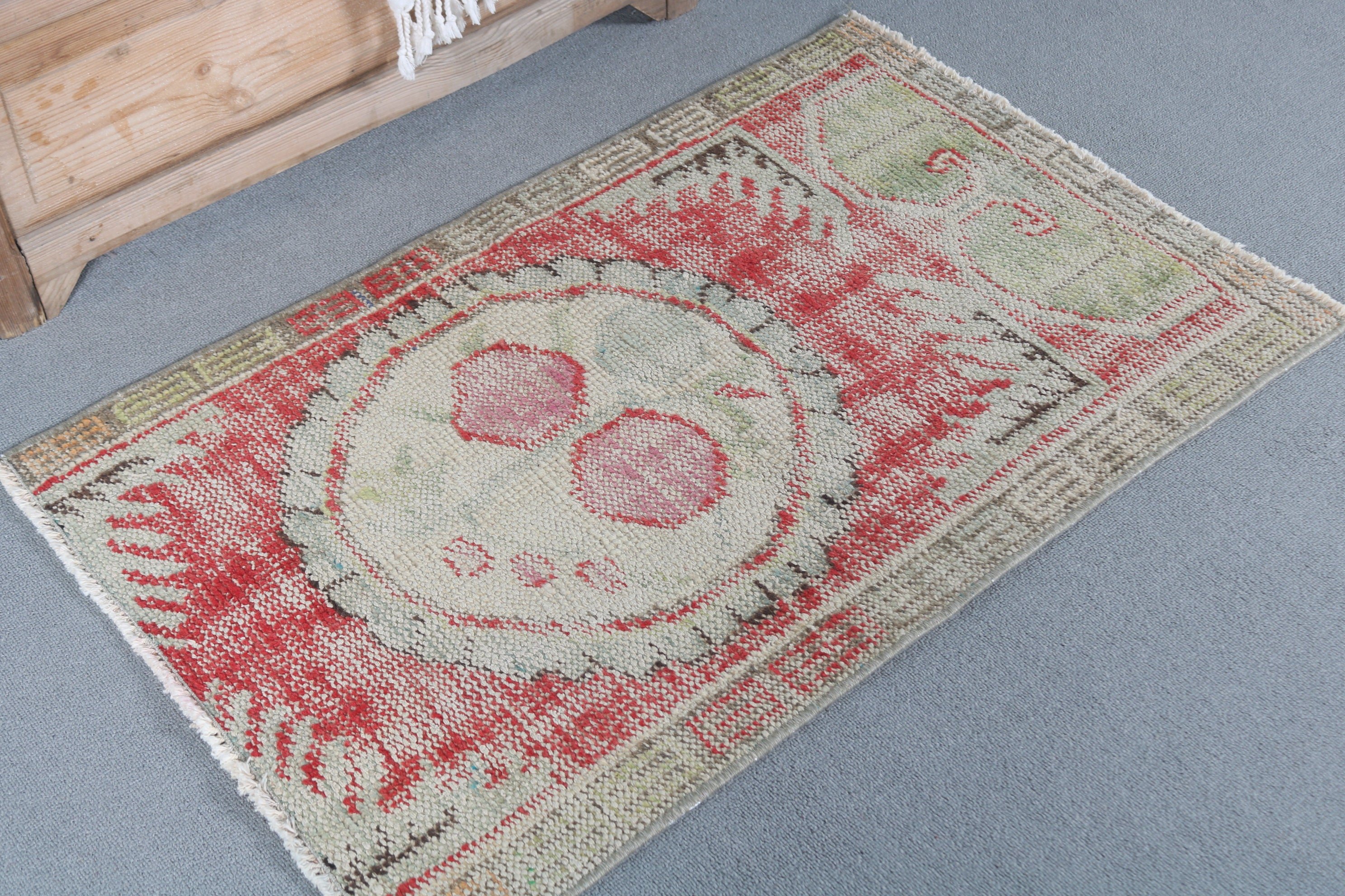 Entry Rugs, Wall Hanging Rug, Kitchen Rugs, 2.1x3.2 ft Small Rug, Green Kitchen Rugs, Vintage Rugs, Turkish Rugs, Floor Rugs, Organic Rug