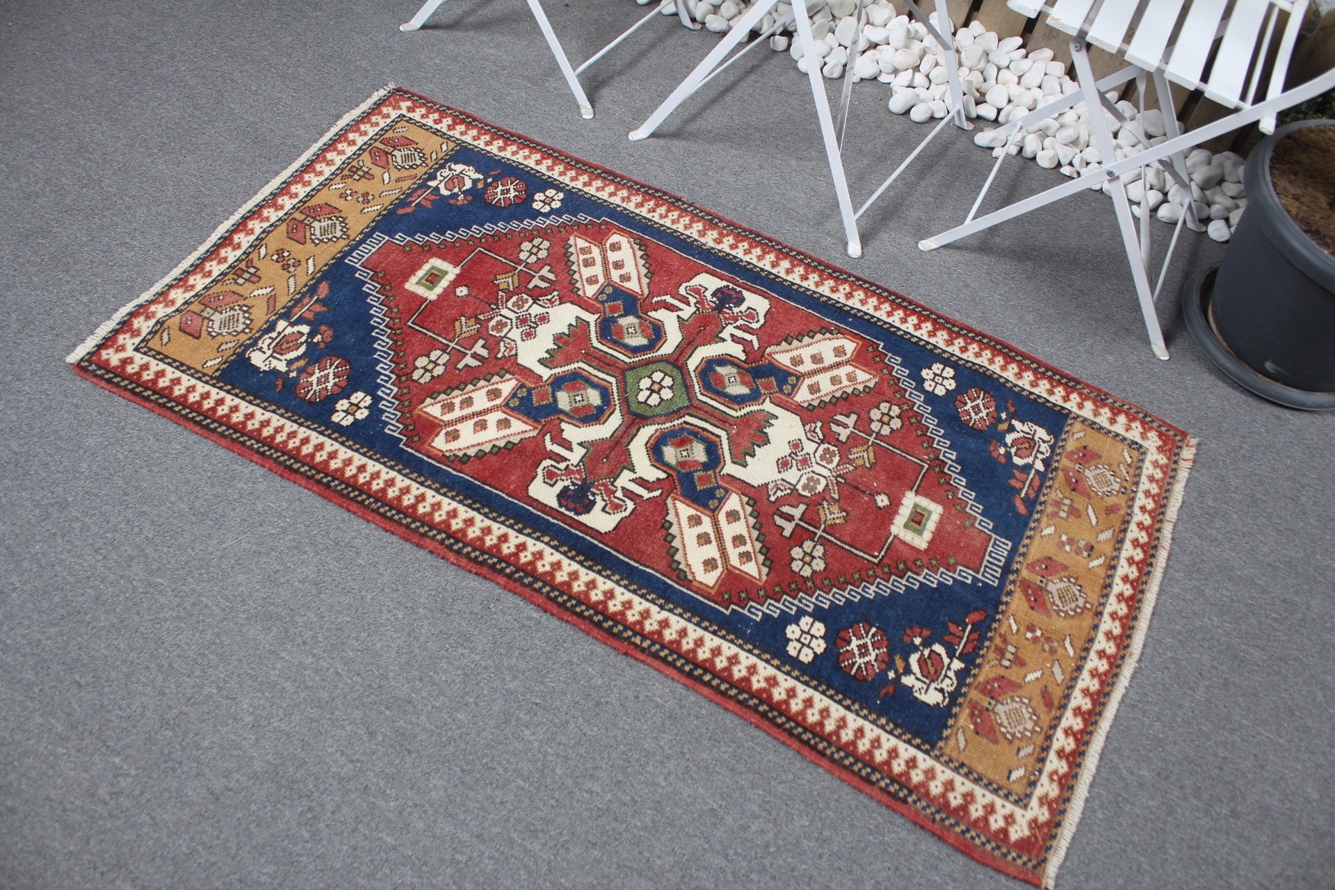 Bath Rugs, Vintage Rug, Rugs for Bath, 2.5x4.7 ft Small Rugs, Turkish Rug, Red Moroccan Rug, Wall Hanging Rug, Cool Rug