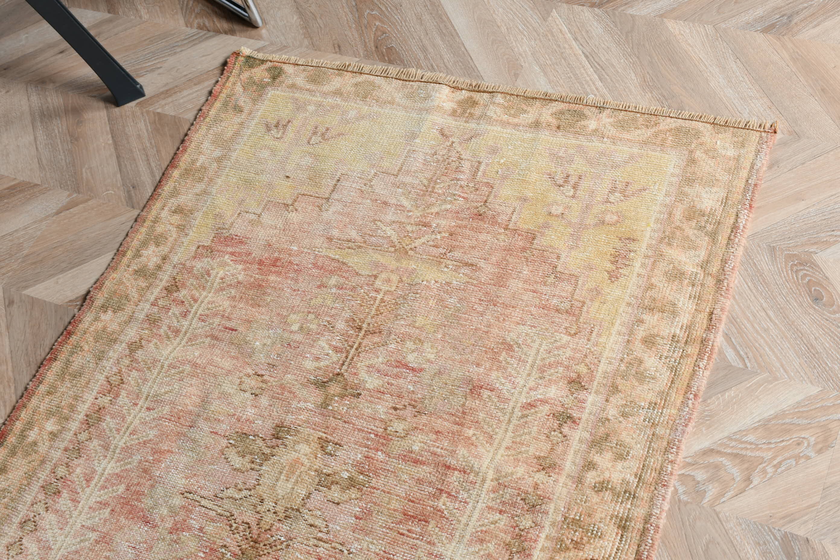 Vintage Rug, Bedroom Rug, Oushak Rug, Entry Rugs, 2.9x3.8 ft Small Rugs, Vintage Decor Rug, Beige Antique Rugs, Turkish Rug