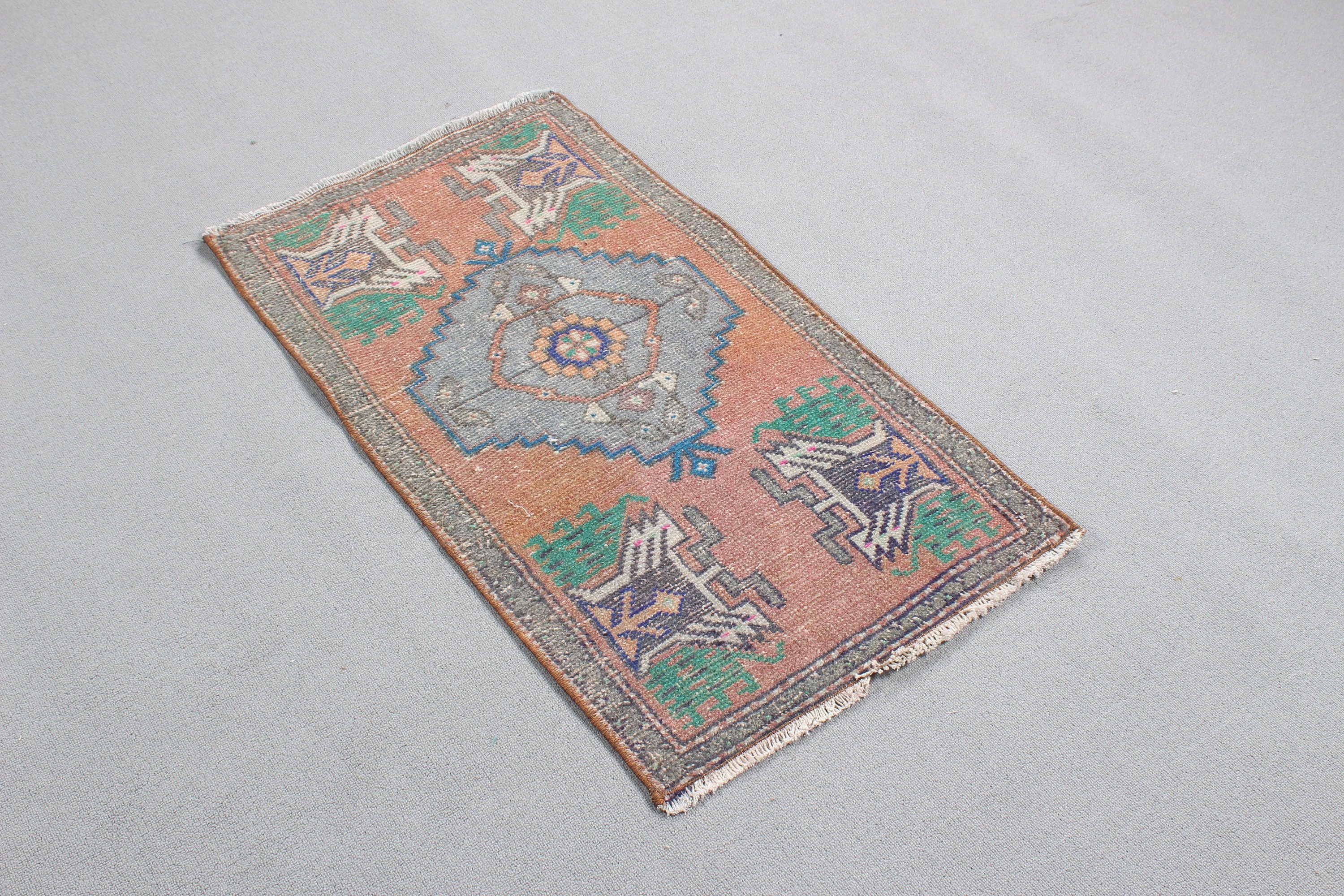 Vintage Rugs, Modern Rug, Bathroom Rugs, Small Vintage Rug, Blue Neutral Rugs, Turkish Rugs, 1.9x3.4 ft Small Rug, Antique Rugs, Tribal Rug