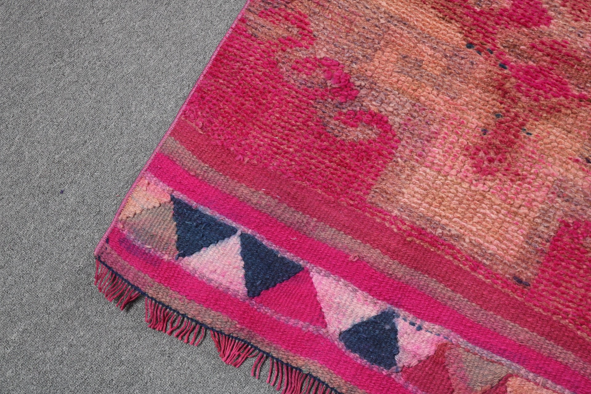 Organic Rug, Kitchen Rug, Home Decor Rugs, Turkish Rug, 2.7x9.4 ft Runner Rug, Stair Rug, Pink Home Decor Rug, Vintage Rug