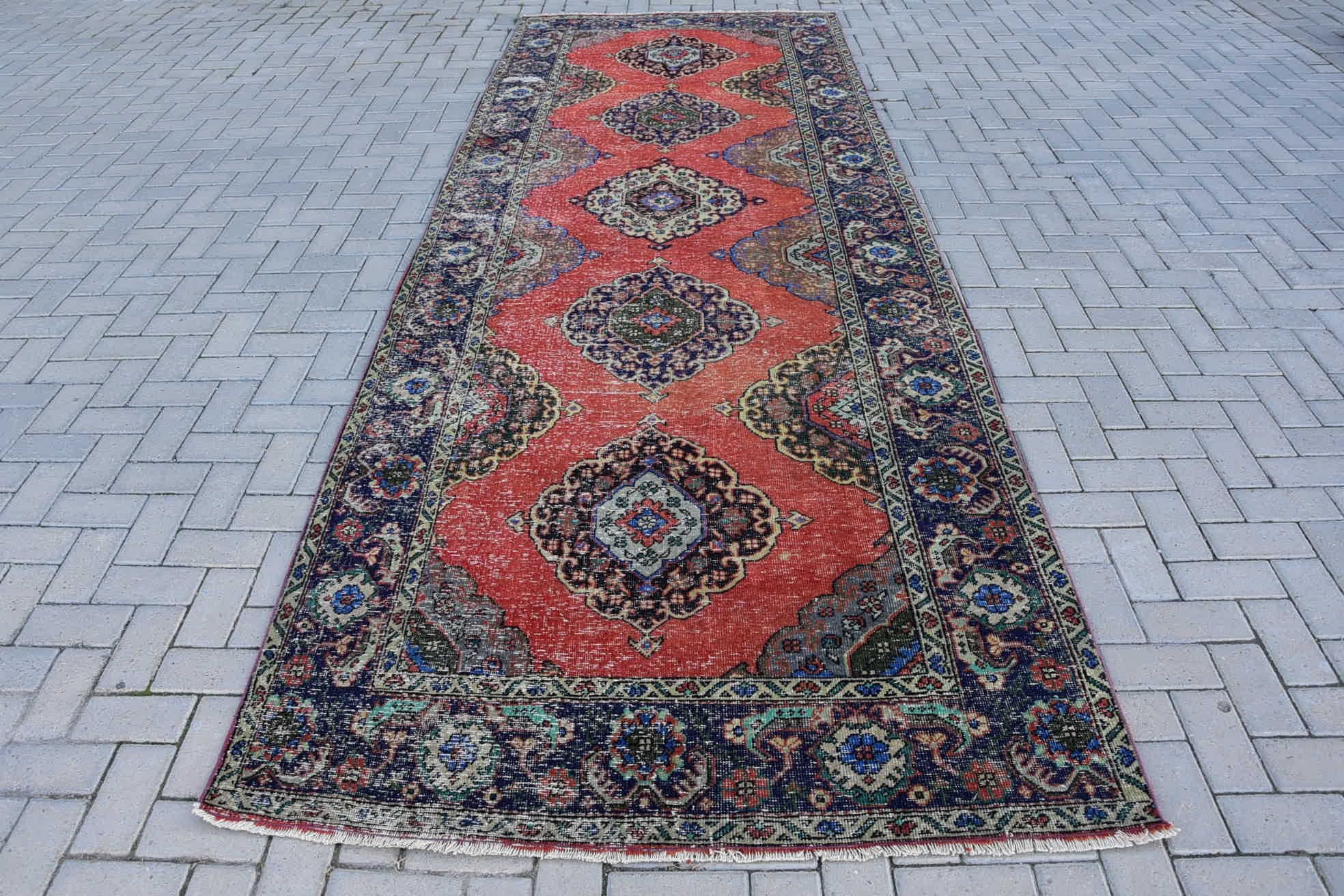 Türk Halıları, Havalı Halılar, Koridor Halısı, Koridor Halıları, Vintage Halı, 4.8x13.7 ft Yolluk Halıları, Renkli Halılar, Tribal Halı Yolluk Halıları