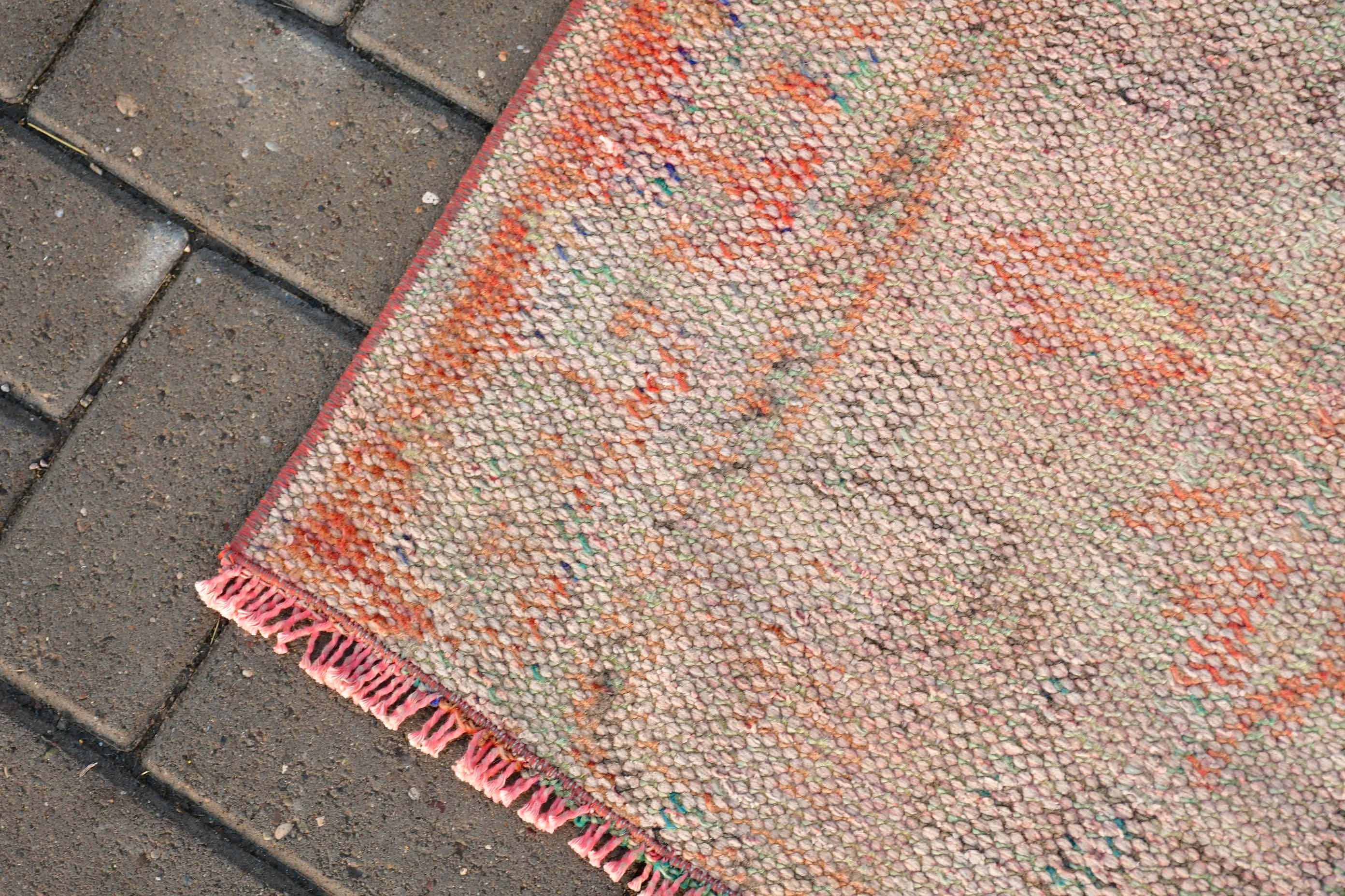 Wool Rug, Entry Rug, Turkish Rug, Rugs for Wall Hanging, Red Home Decor Rug, Vintage Rug, 2.4x4.6 ft Small Rugs, Antique Rug, Bath Rug