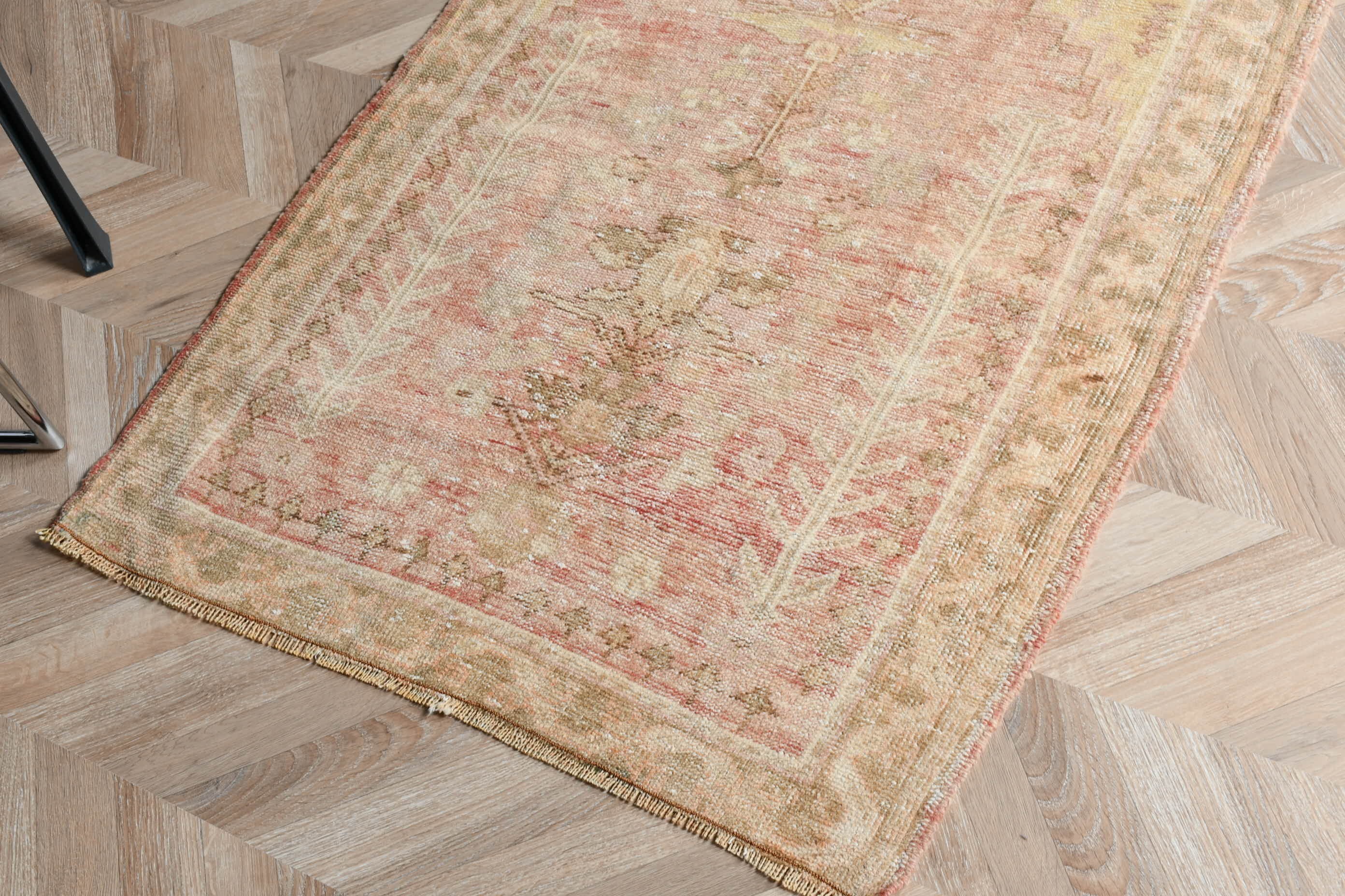 Vintage Rug, Bedroom Rug, Oushak Rug, Entry Rugs, 2.9x3.8 ft Small Rugs, Vintage Decor Rug, Beige Antique Rugs, Turkish Rug