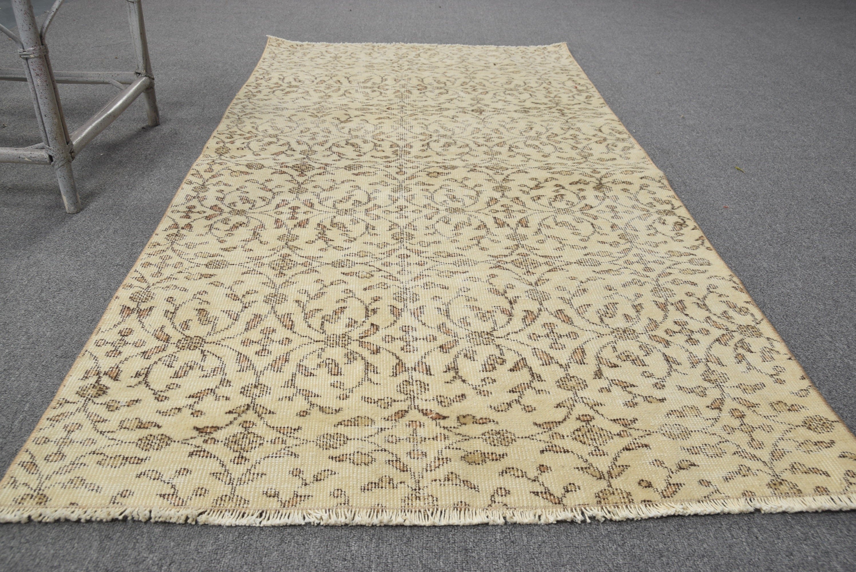 Ev Dekorasyonu Halıları, Vintage Halı, Giriş Halısı, Yatak Odası Halıları, Organik Halı, Türk Halısı, Anadolu Halıları, Bej 3.3x6.4 ft Accent Halı