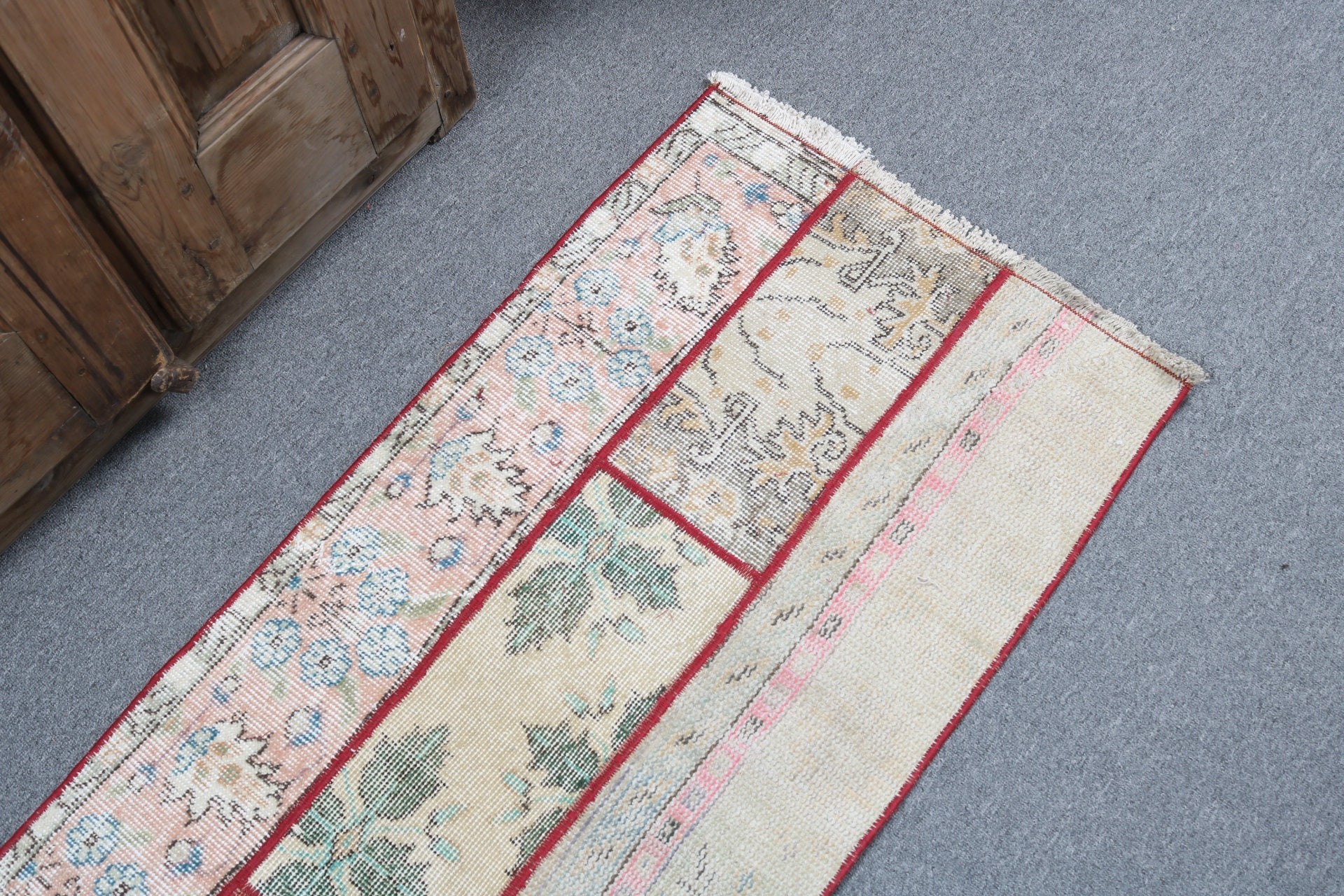 1.9x4.4 ft Small Rugs, Vintage Rug, Turkish Rugs, Home Decor Rug, Beige Handwoven Rugs, Bedroom Rugs, Rugs for Bedroom, Kitchen Rug