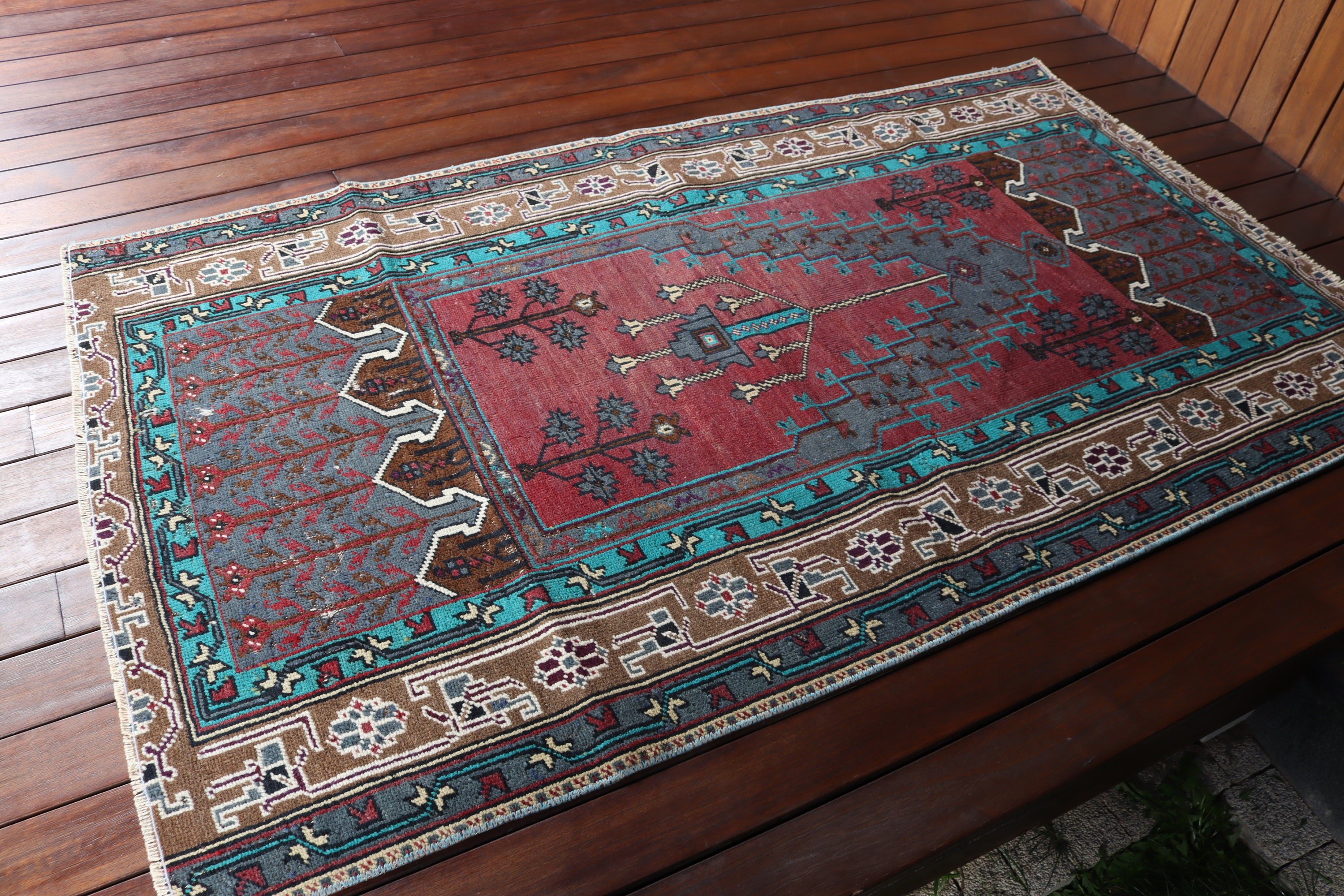 Vintage Aksan Halıları, Giriş Halısı, Türk Halısı, Vintage Halı, Mor Mutfak Halısı, 3,4x5,9 ft Aksan Halıları, Açıklama Halıları, Ev Dekorasyonu Halısı