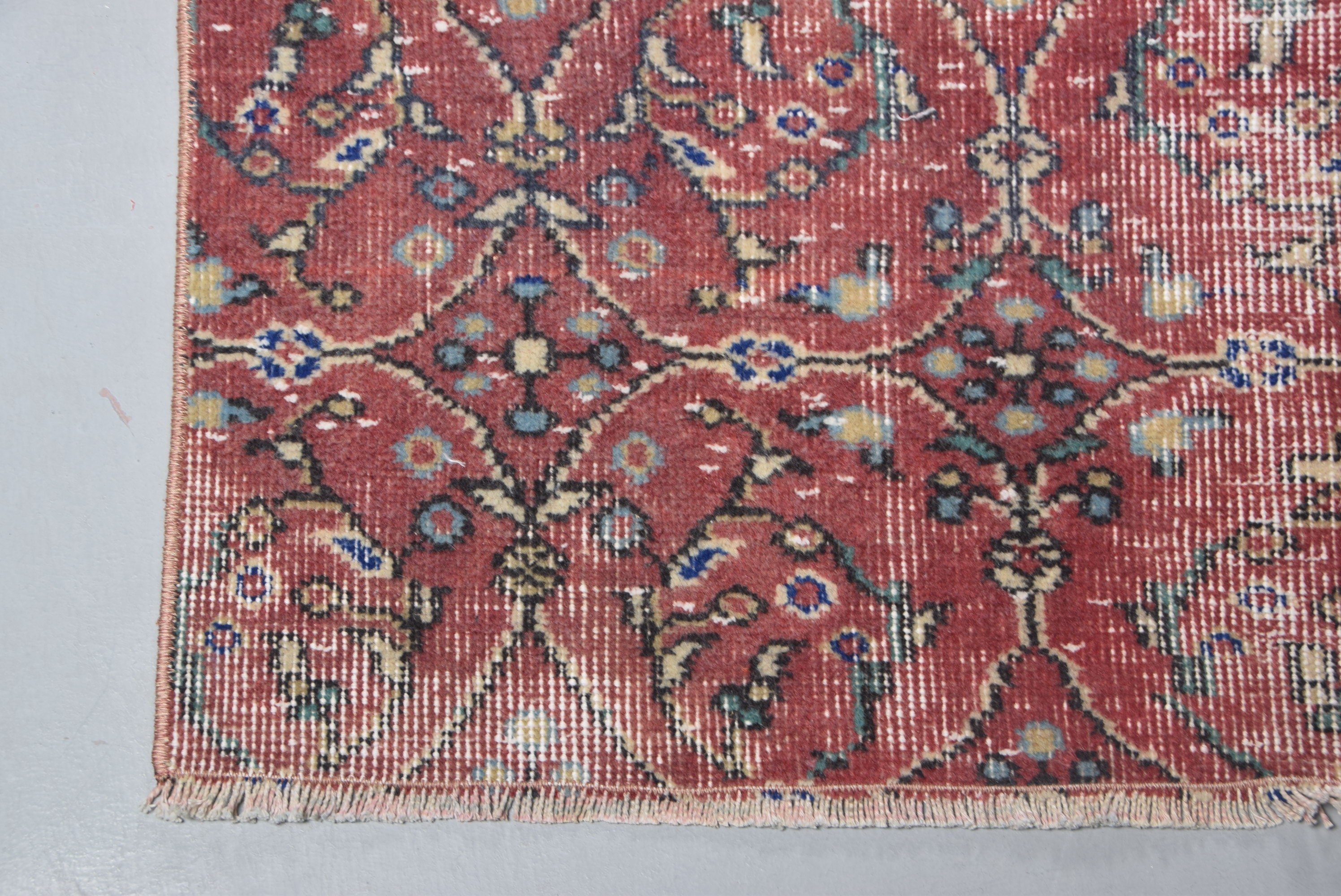 2.2x8.9 ft Runner Rugs, Moroccan Rug, Turkish Rugs, Kitchen Rug, Red Anatolian Rugs, Tribal Rug, Rugs for Stair, Vintage Rug, Wool Rugs