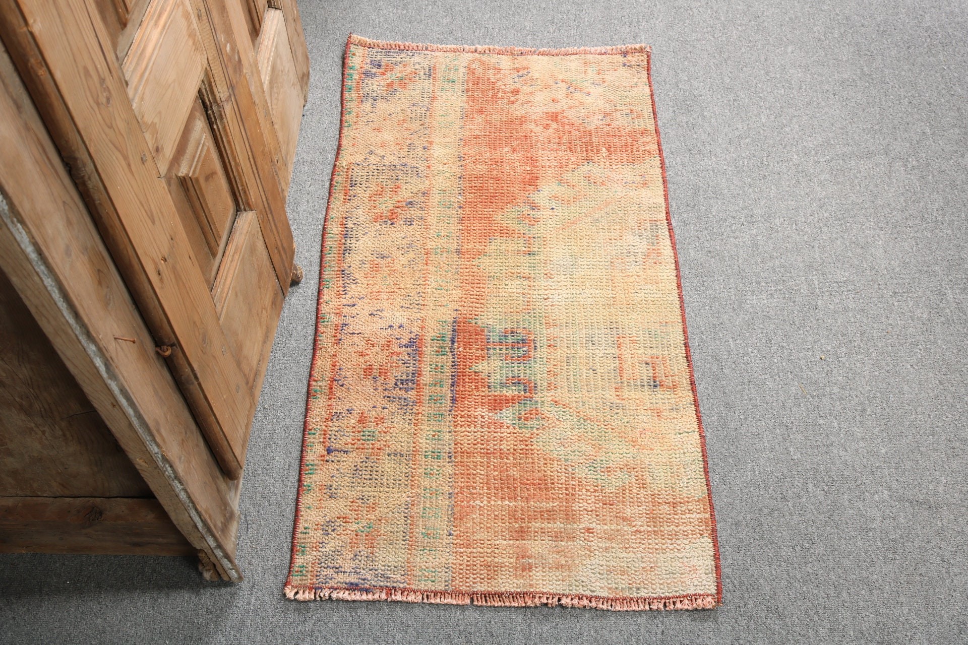 Tribal Rug, Kitchen Rugs, Turkish Rug, Small Vintage Rugs, Door Mat Rug, Red  1.6x3.1 ft Small Rug, Vintage Rug, Modern Rugs