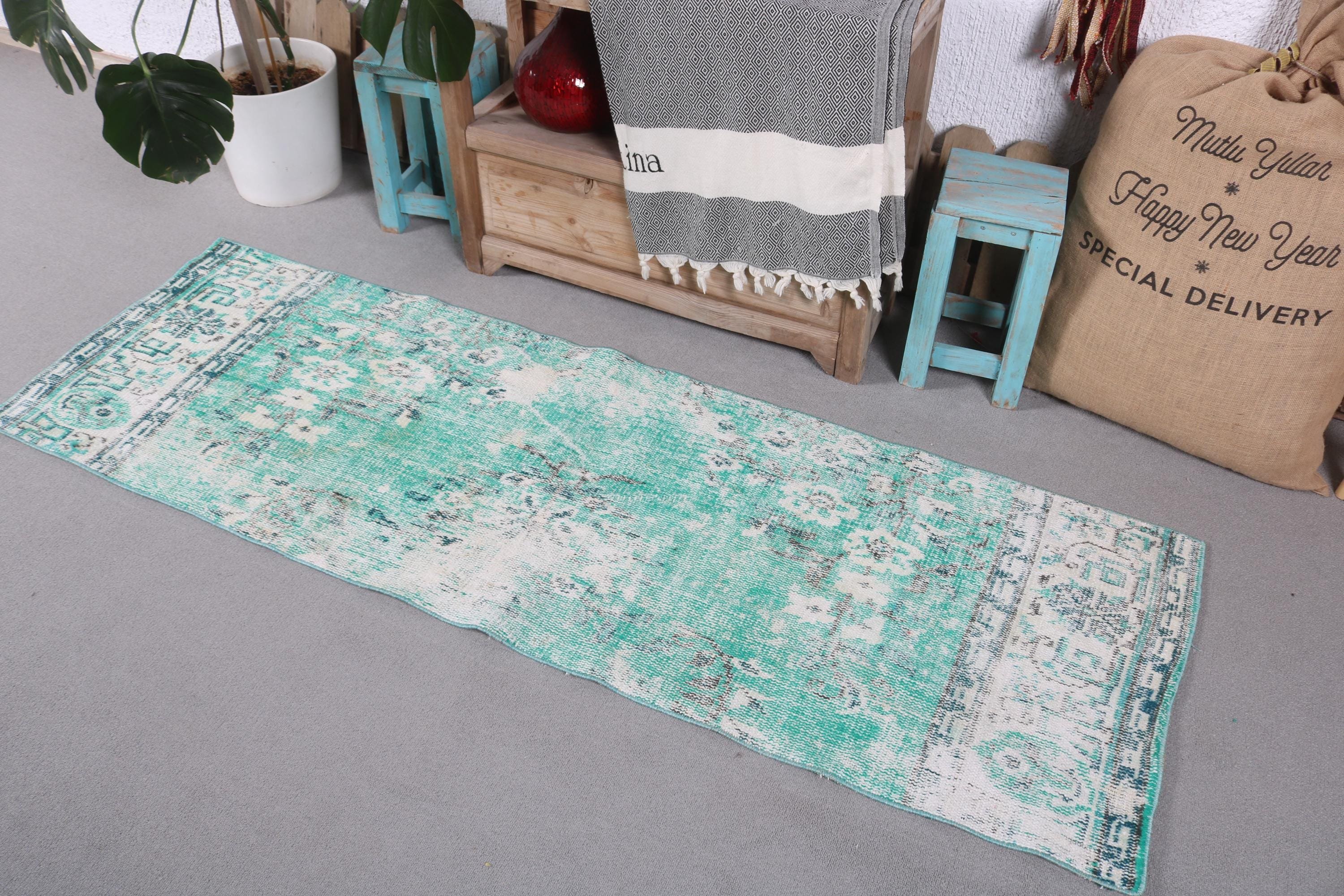 Modern Rug, White Moroccan Rugs, Vintage Rug, Hallway Rugs, Boho Rugs, Vintage Runner Rugs, Turkish Rugs, Neutral Rug, 2x6.2 ft Runner Rug