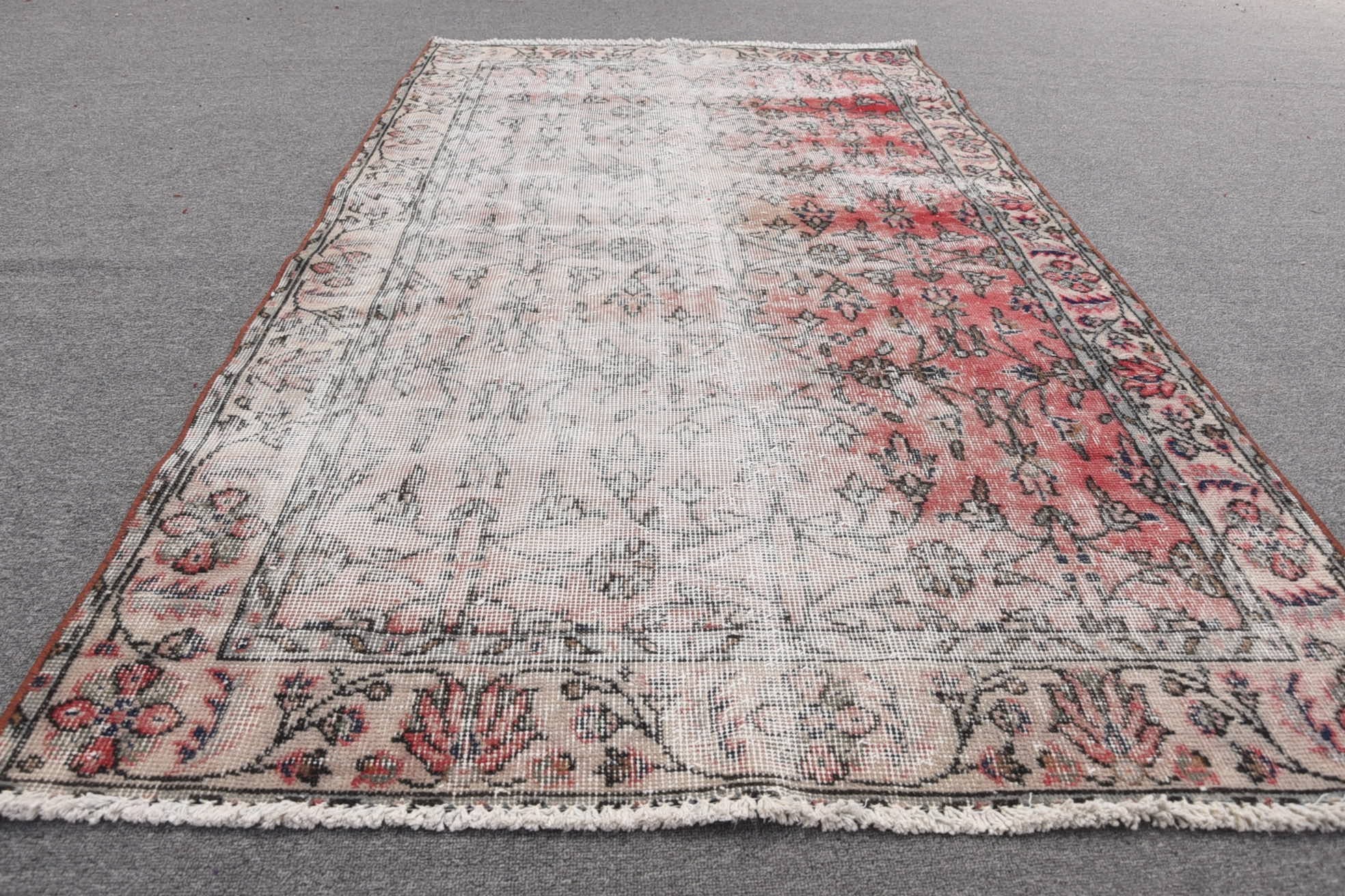 Oturma Odası Halıları, Vintage Halı, Pastel Halılar, 3,8x6,7 ft Alan Halısı, Yemek Odası Halıları, Yatak Odası Halısı, Antika Halı, Türk Halısı, Anadolu Halısı