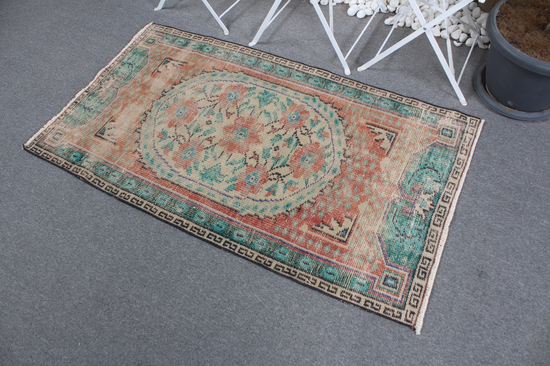 Bedroom Rug, Anatolian Rug, Green Floor Rug, 2.8x4.8 ft Small Rug, Tribal Rug, Bathroom Rug, Turkish Rugs, Wall Hanging Rug, Vintage Rug