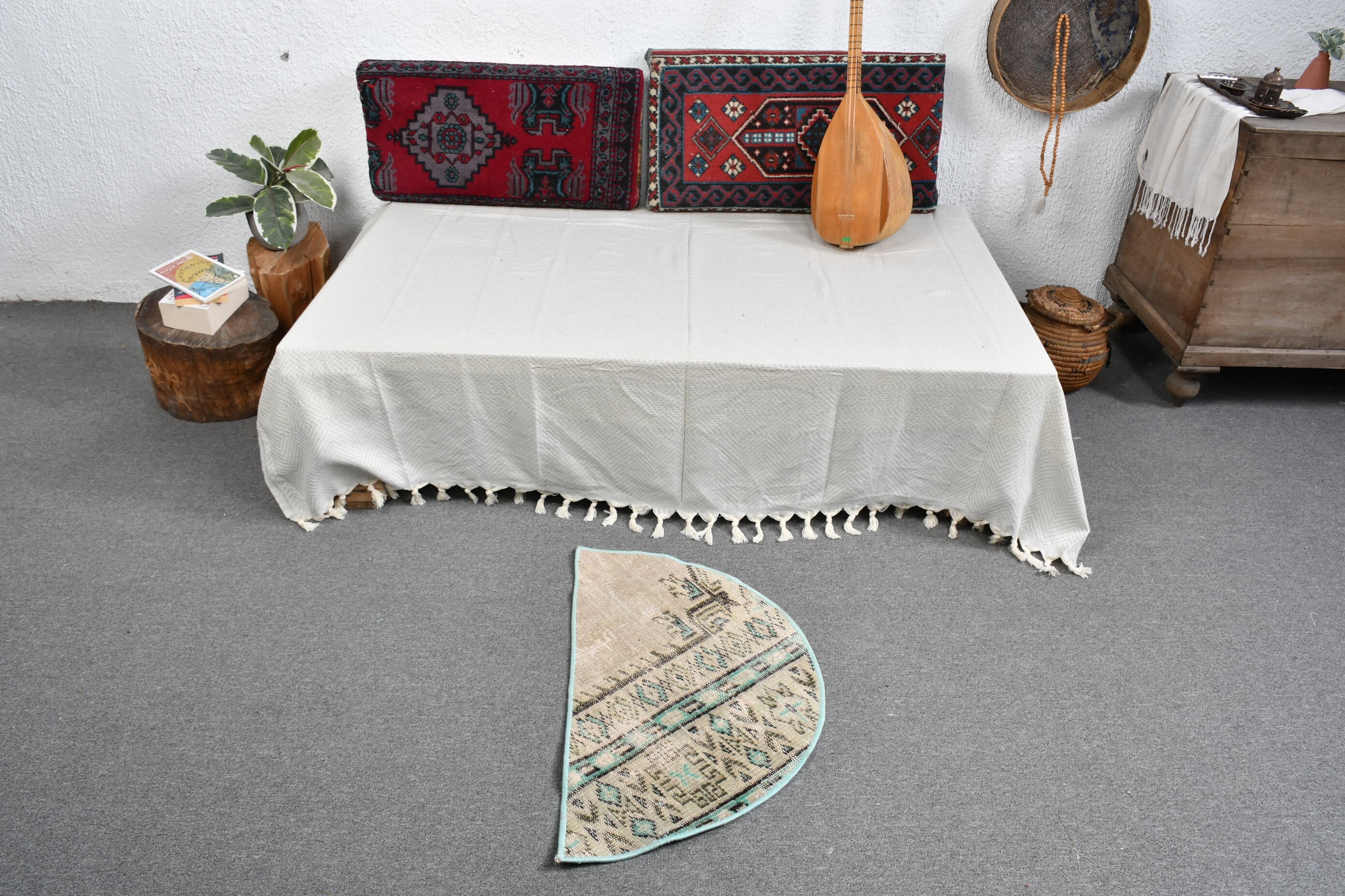Kitchen Rug, Turkish Rug, Turkey Rug, Antique Rug, Brown Home Decor Rugs, Bedroom Rug, Nursery Rugs, 2.5x1.5 ft Small Rugs, Vintage Rugs