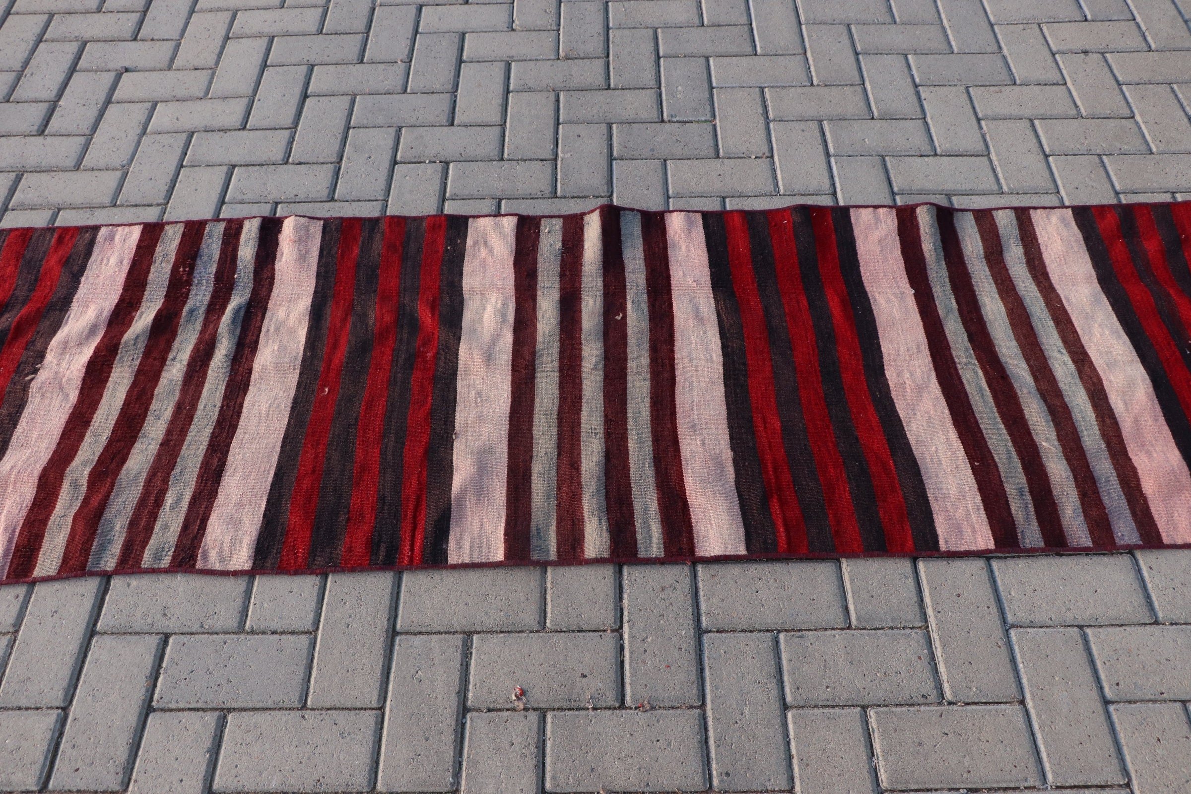 Koridor Kilim, Anadolu Kilim, Türk Kilim, Koridor Kilim, 68x217 cm Yolluk Kilim, Bej Oryantal Kilim, Merdiven Kilim, Koridor Kilim