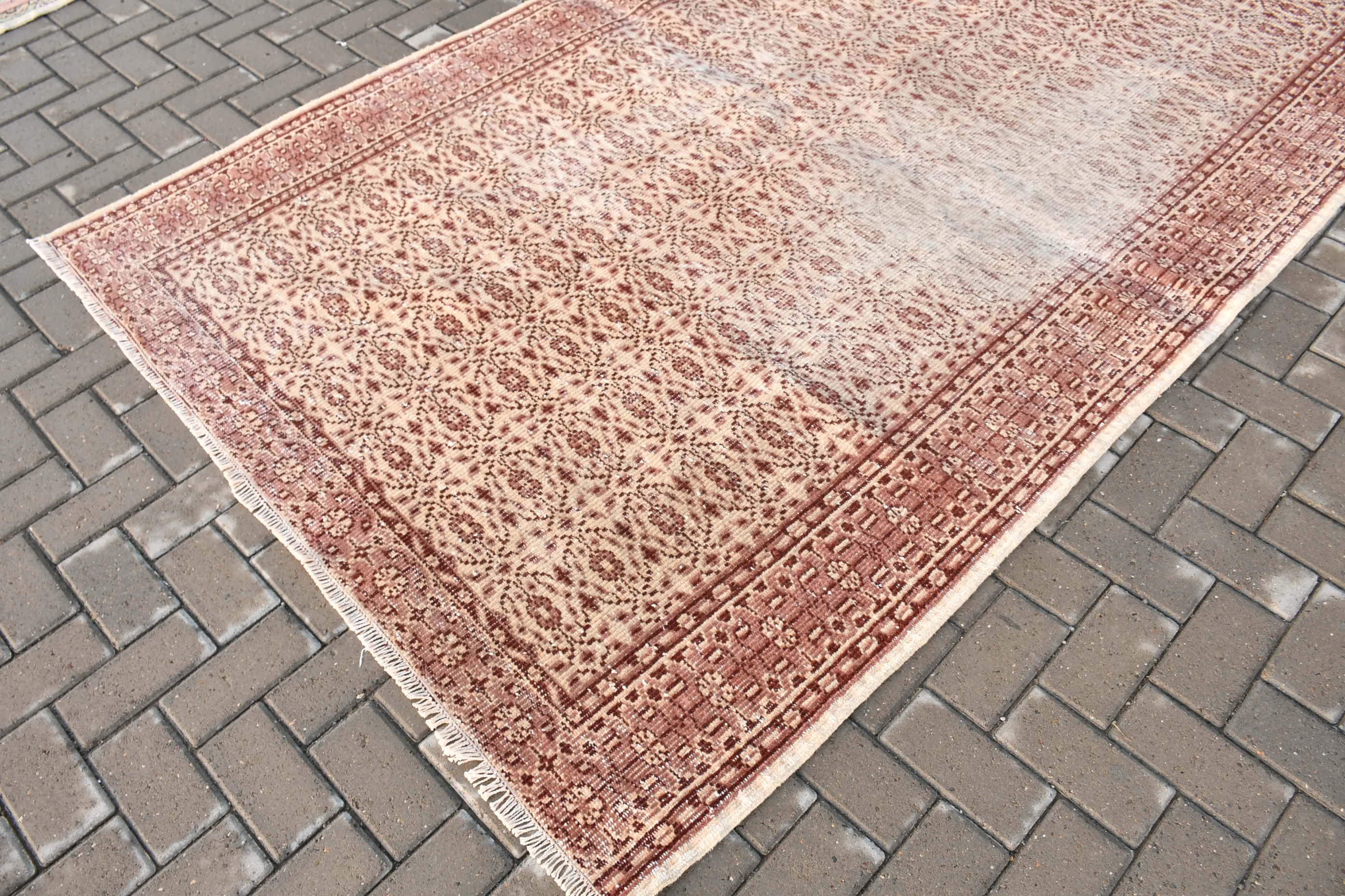 Moroccan Rugs, Handwoven Rug, Cool Rug, Vintage Rug, Brown Bedroom Rug, Dining Room Rugs, 5.6x8.7 ft Large Rug, Turkish Rug, Rugs for Salon