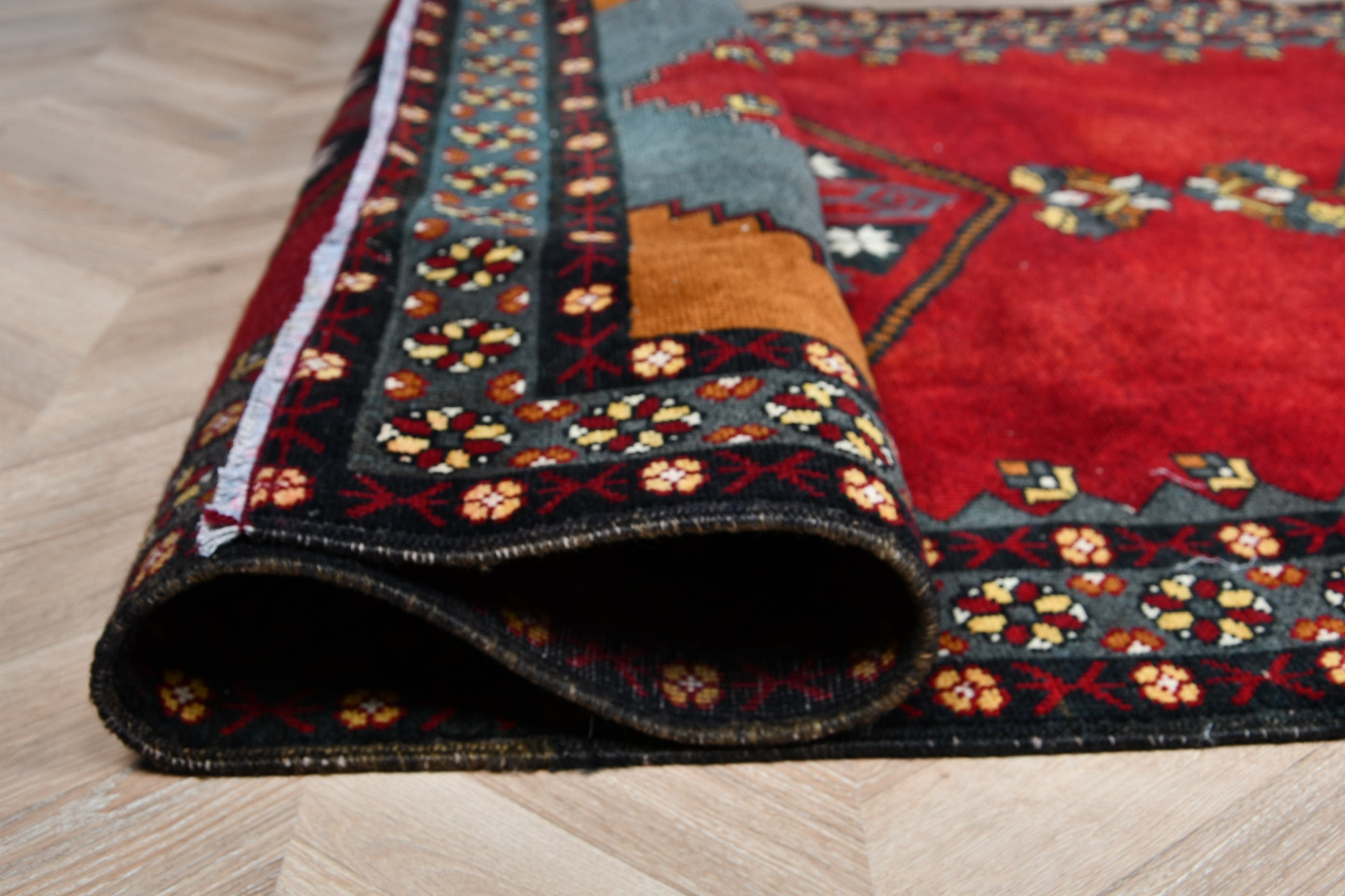 Hallway Rug, Turkish Rug, Vintage Rugs, 4.4x12.7 ft Runner Rug, Kitchen Rugs, Outdoor Rugs, Moroccan Rugs, Corridor Rug, Red Kitchen Rug