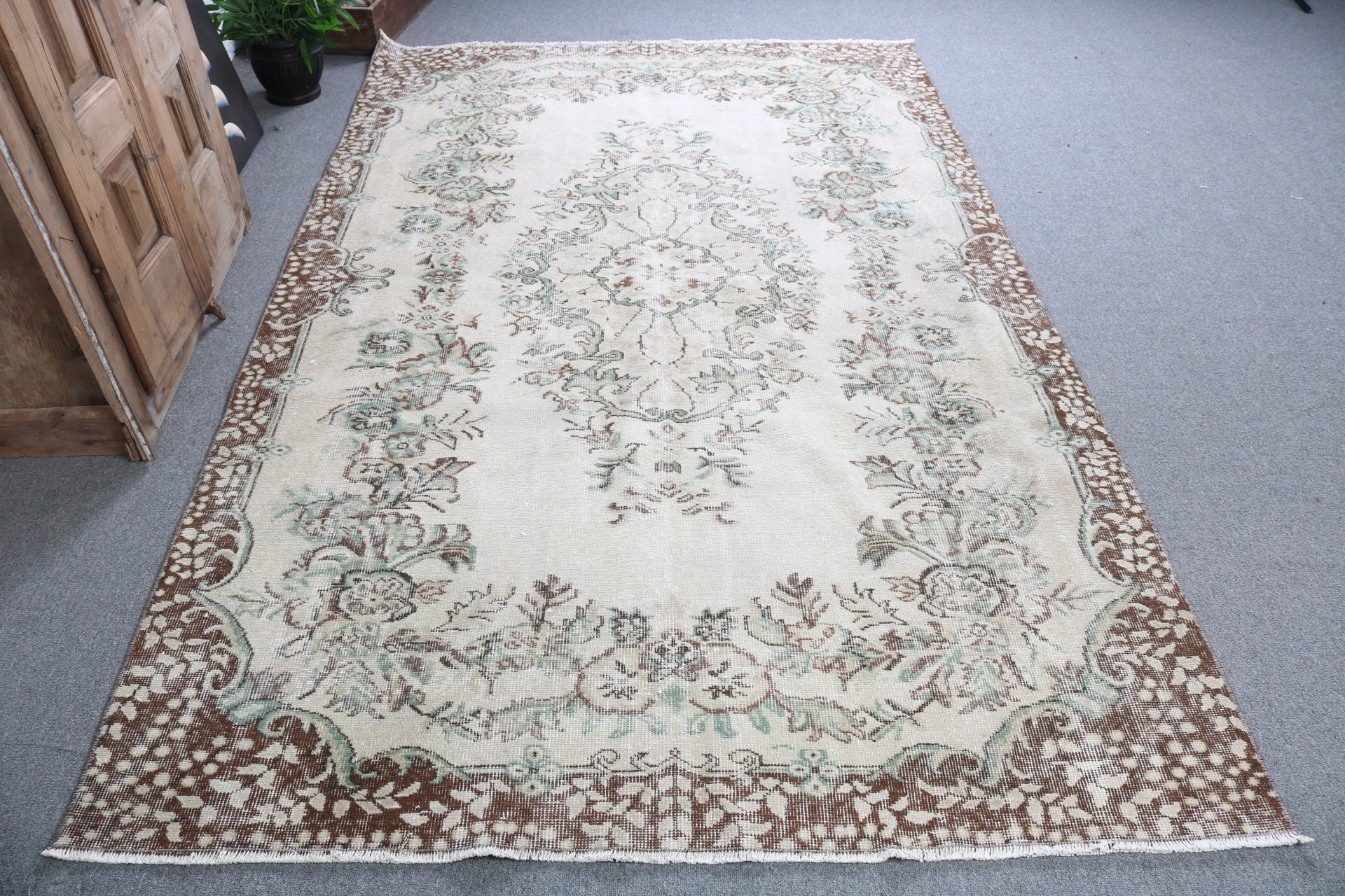 Antika Halı, 5.4x8.8 ft Büyük Halı, Yatak Odası Halıları, Yatak Odası Halısı, Büyük Boho Halısı, Türk Halısı, Anadolu Halısı, Bej Yer Halısı, Vintage Halı