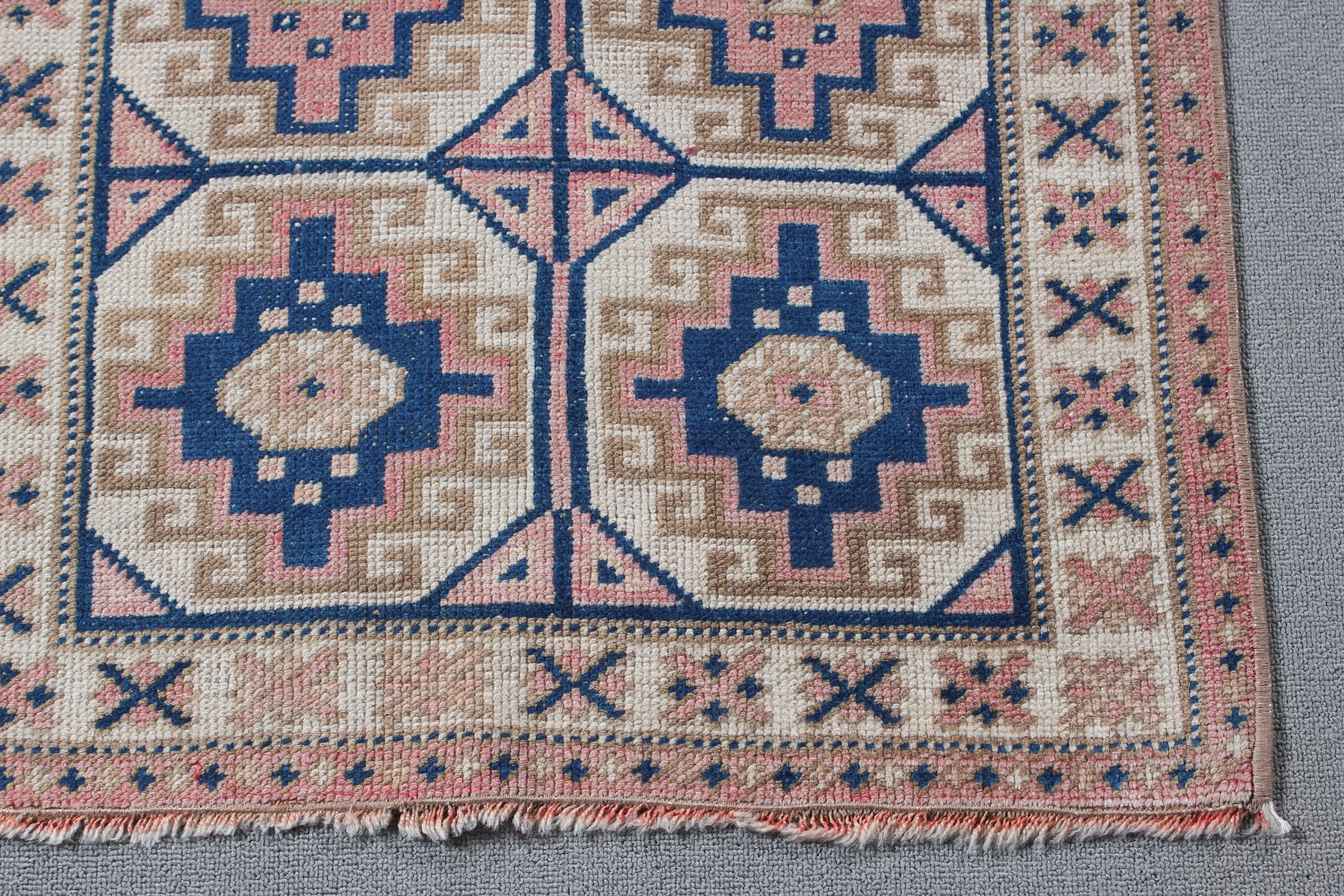 Vintage Rugs, Boho Rugs, Rugs for Long Runner, Brown Boho Rugs, 2.3x9.3 ft Runner Rug, Turkish Rug, Beni Ourain Runner Rugs, Neutral Rugs