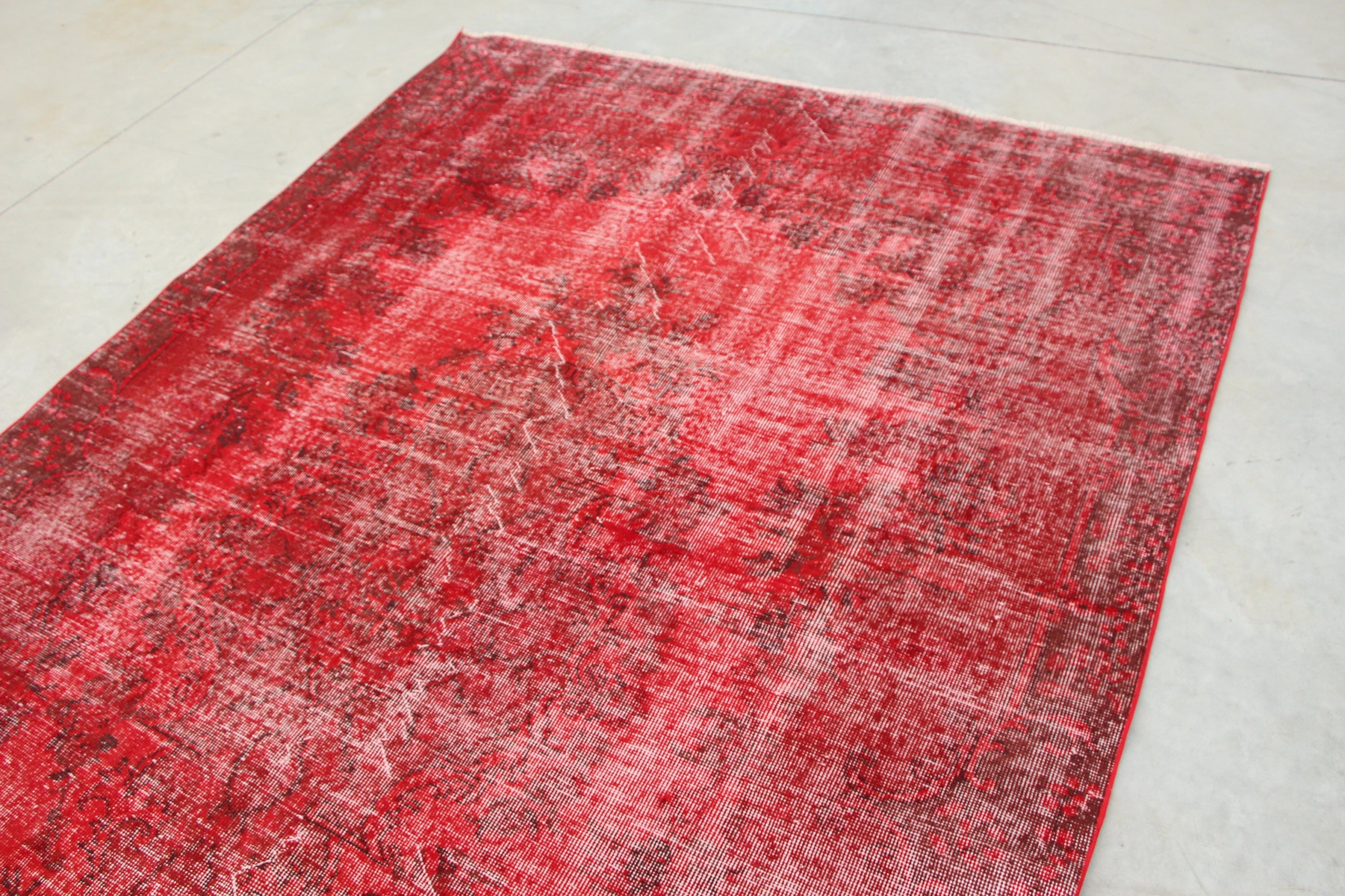 6.1x9.4 ft Large Rug, Cool Rug, Living Room Rug, Vintage Rug, Moroccan Rugs, Red Home Decor Rug, Vintage Decor Rug, Salon Rug, Turkish Rugs