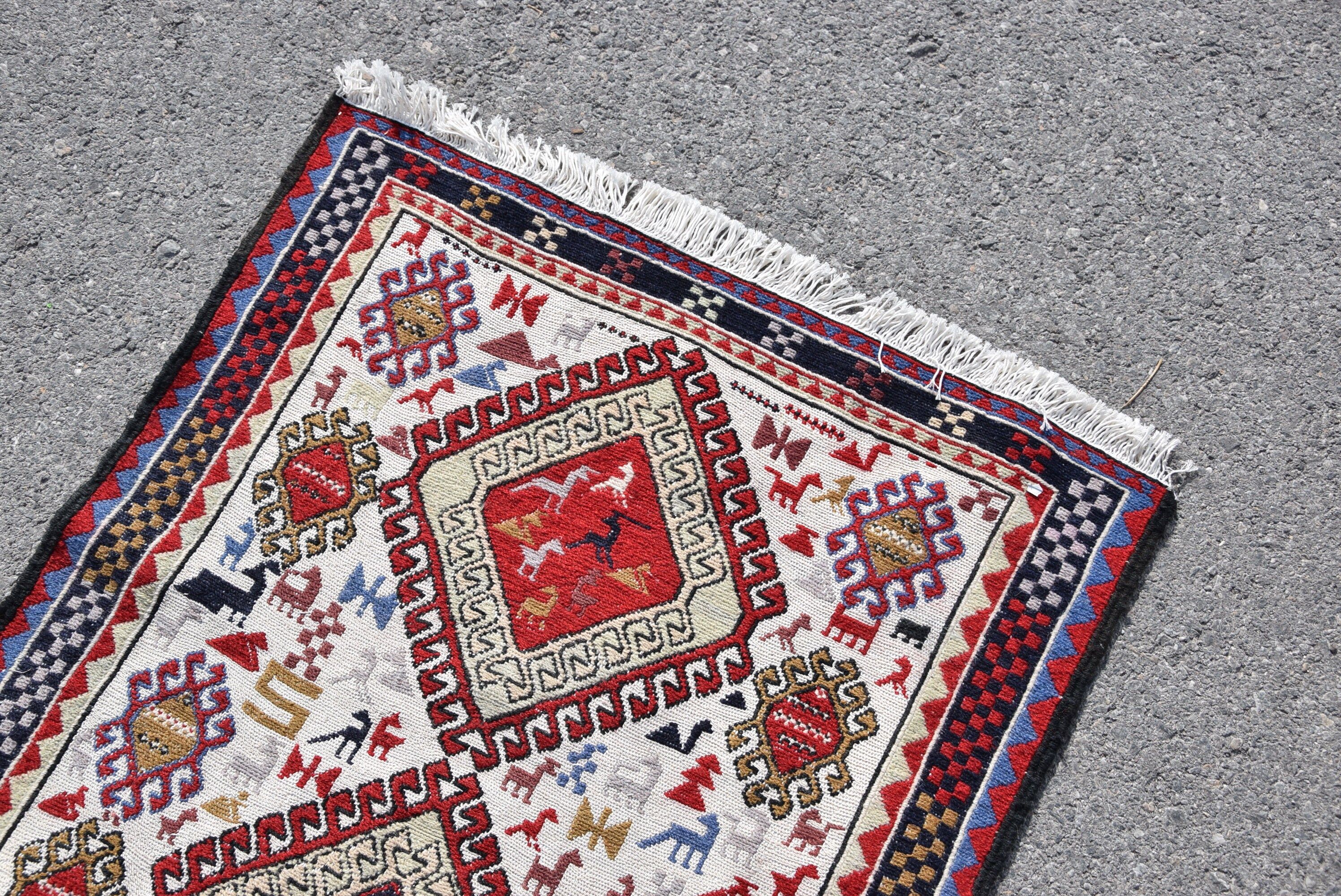 Çocuk Halıları, Yer Halıları, Yatak Odası Halıları, 2,5x3 ft Küçük Halı, Kırmızı Yer Halısı, Kilim, Vintage Halı, Mutfak Halıları, Yün Halı, Türk Halısı