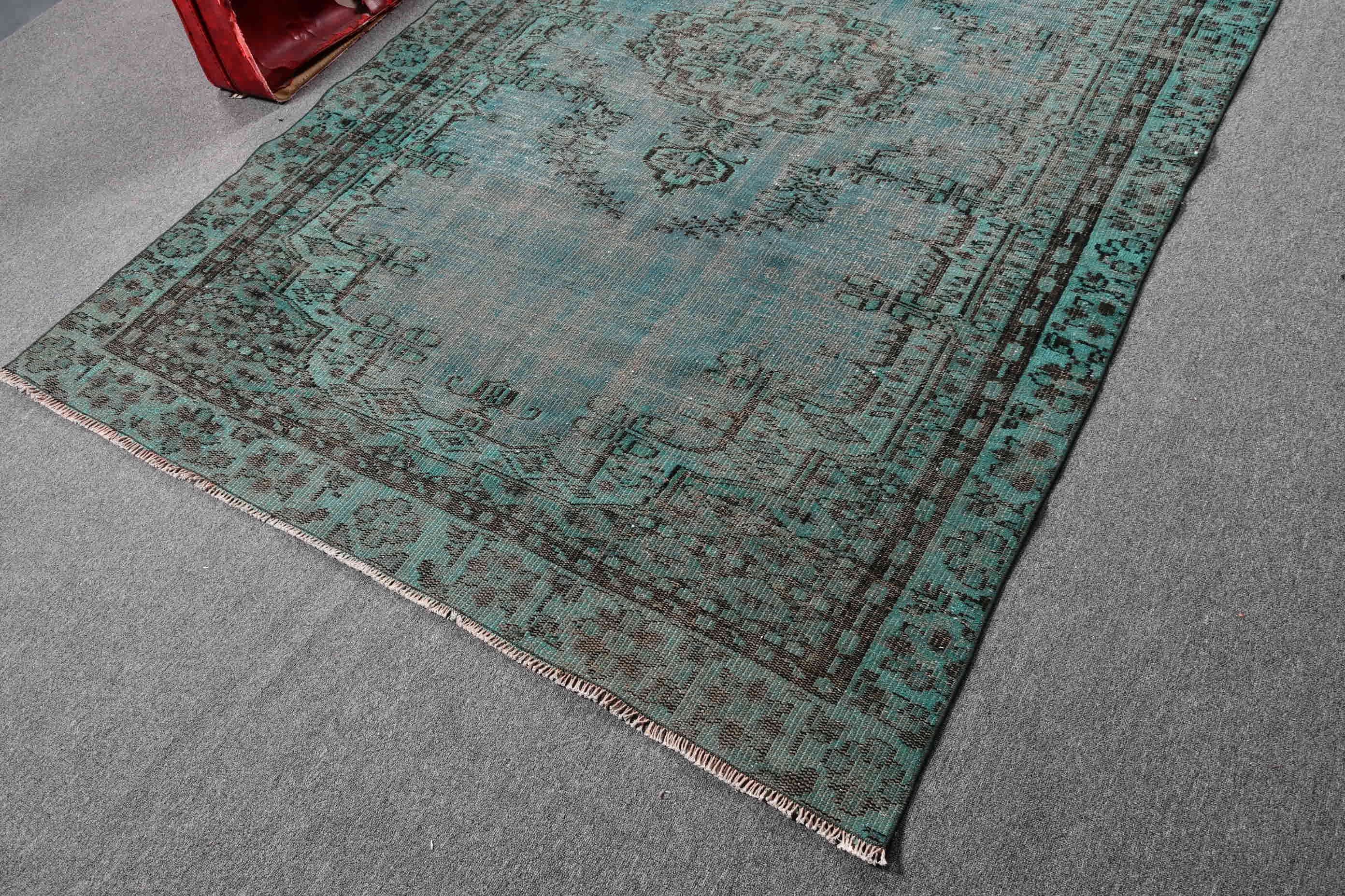 Turkish Rug, Antique Rugs, Wool Rug, Old Rug, 5.8x9.1 ft Large Rug, Dining Room Rug, Green Antique Rugs, Office Rug, Salon Rug, Vintage Rug