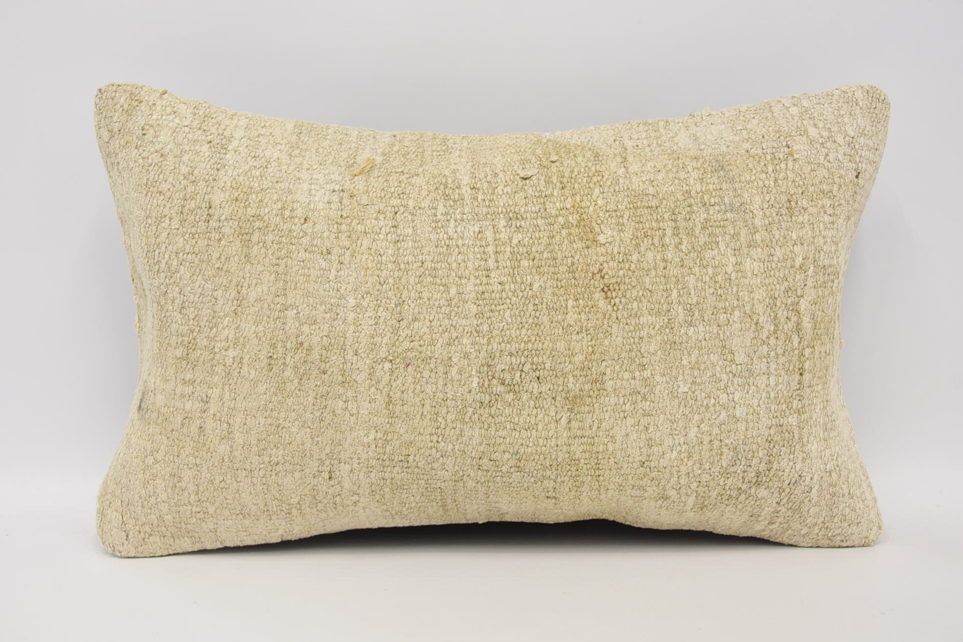 Decorative Pillow Sham, 12"x20" Beige Cushion Case, Vintage Pillow, Vintage Pillow Sham, Pillow for Couch, Turkish Pillow