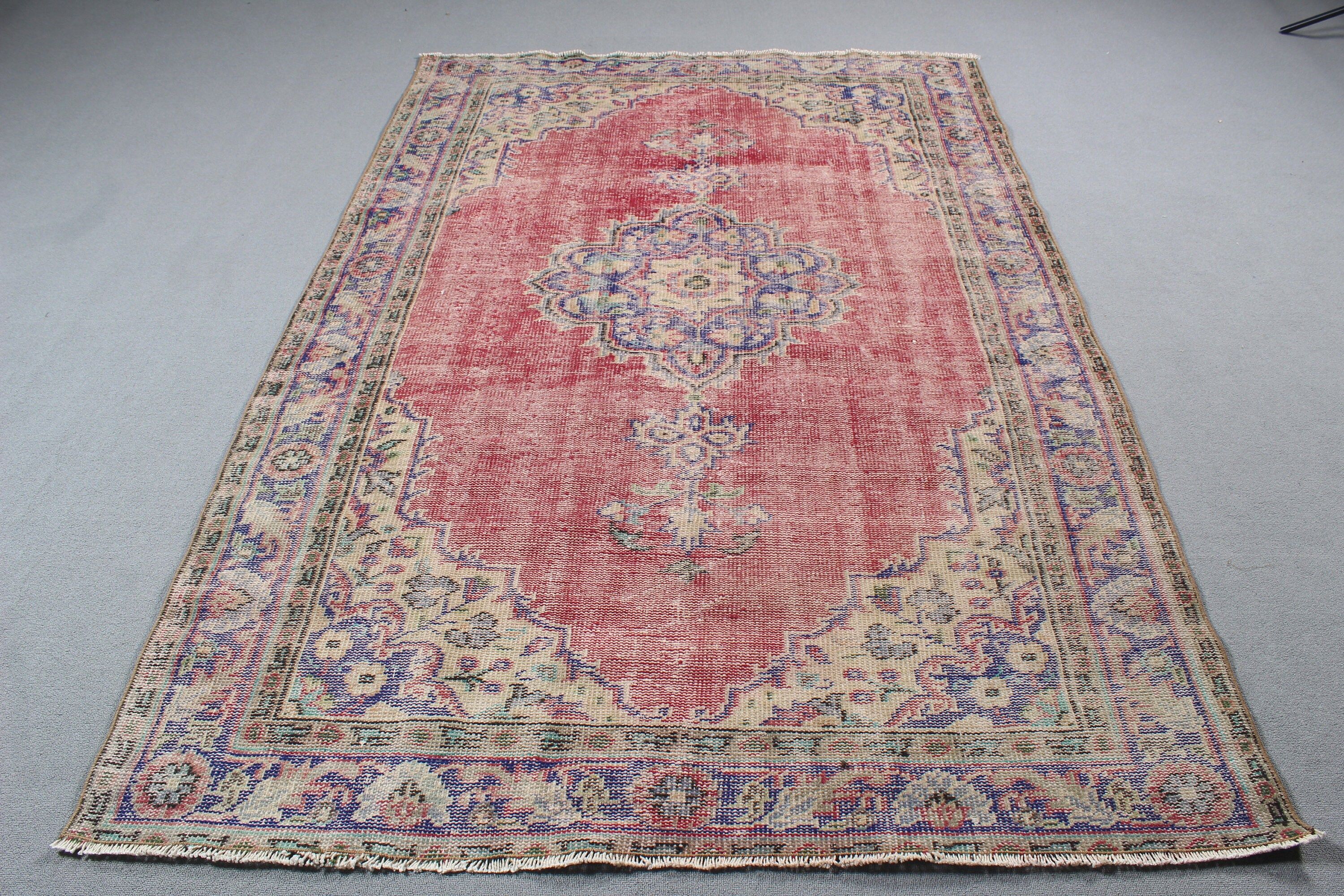 Vintage Halılar, Yatak Odası Halıları, Harika Halılar, 5.2x7.8 ft Büyük Halılar, Türk Halısı, Kırmızı Oryantal Halı, Büyük Vintage Halılar, Oturma Odası Halıları, Boho Halı