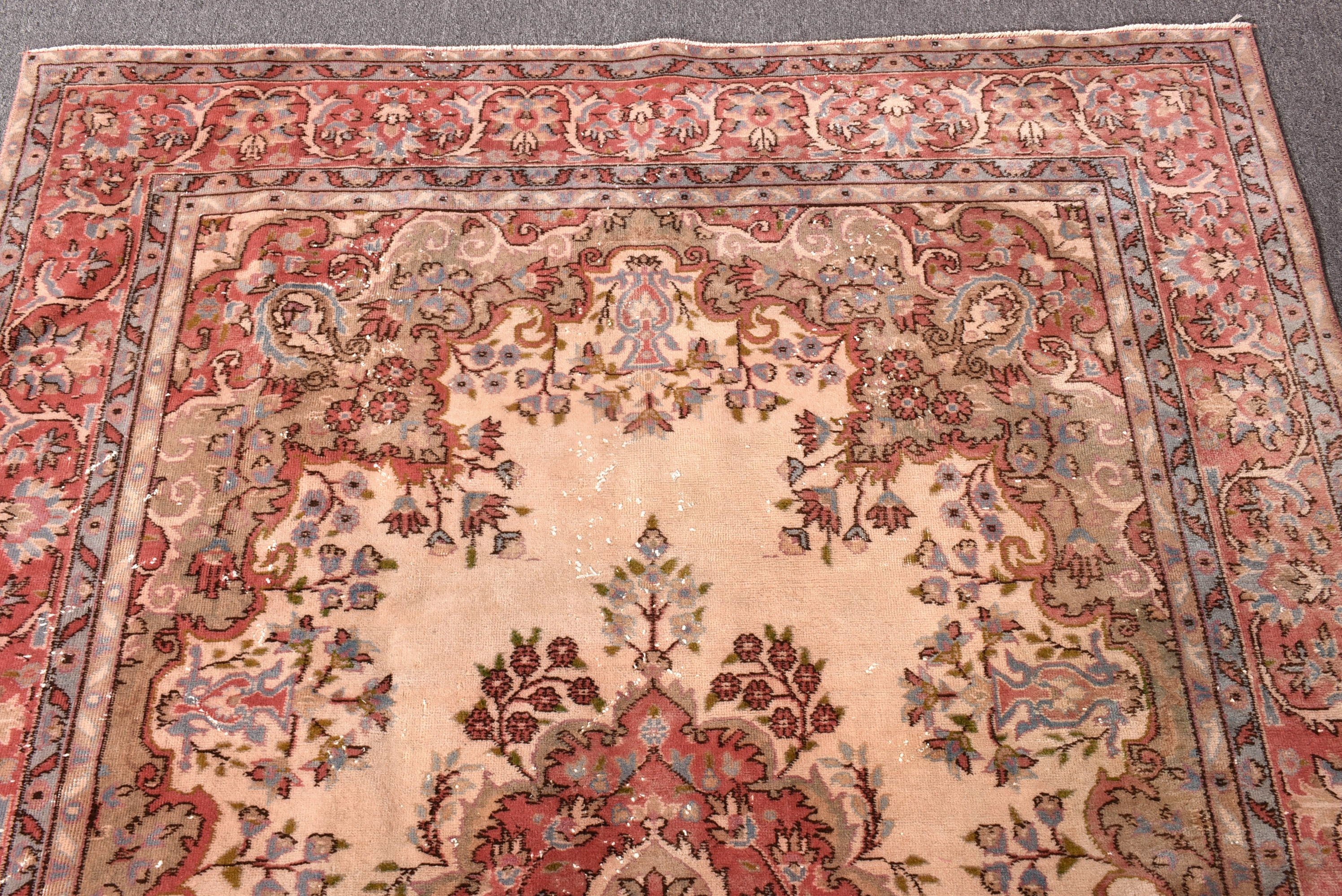 Modern Halılar, Salon Halıları, Lüks Halılar, Antika Halılar, Vintage Halı, Büyük Boho Halıları, Kırmızı El Dokuma Halı, Türk Halıları, 4,8x8,9 ft Büyük Halı