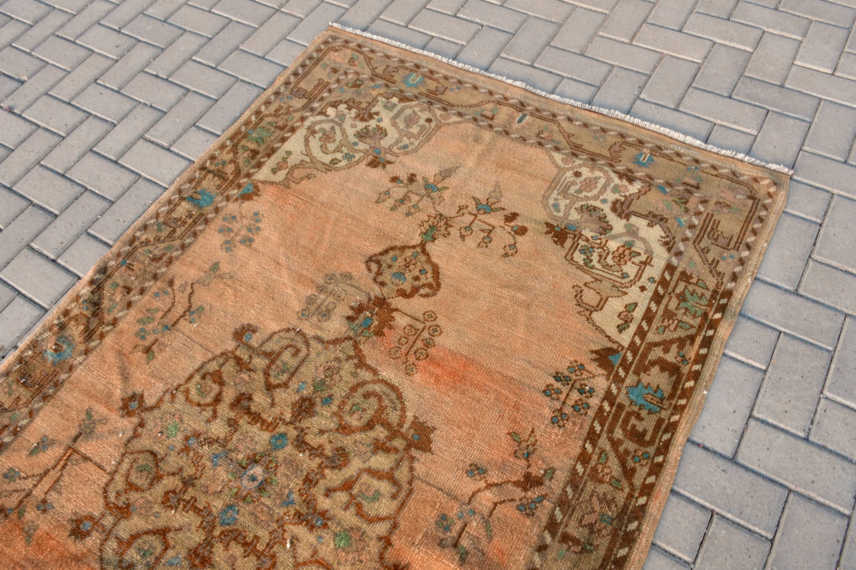 Cool Rug, Pastel Rug, Rugs for Living Room, Brown Floor Rug, Home Decor Rug, Turkish Rug, 4.4x7.6 ft Area Rug, Vintage Rug, Living Room Rug