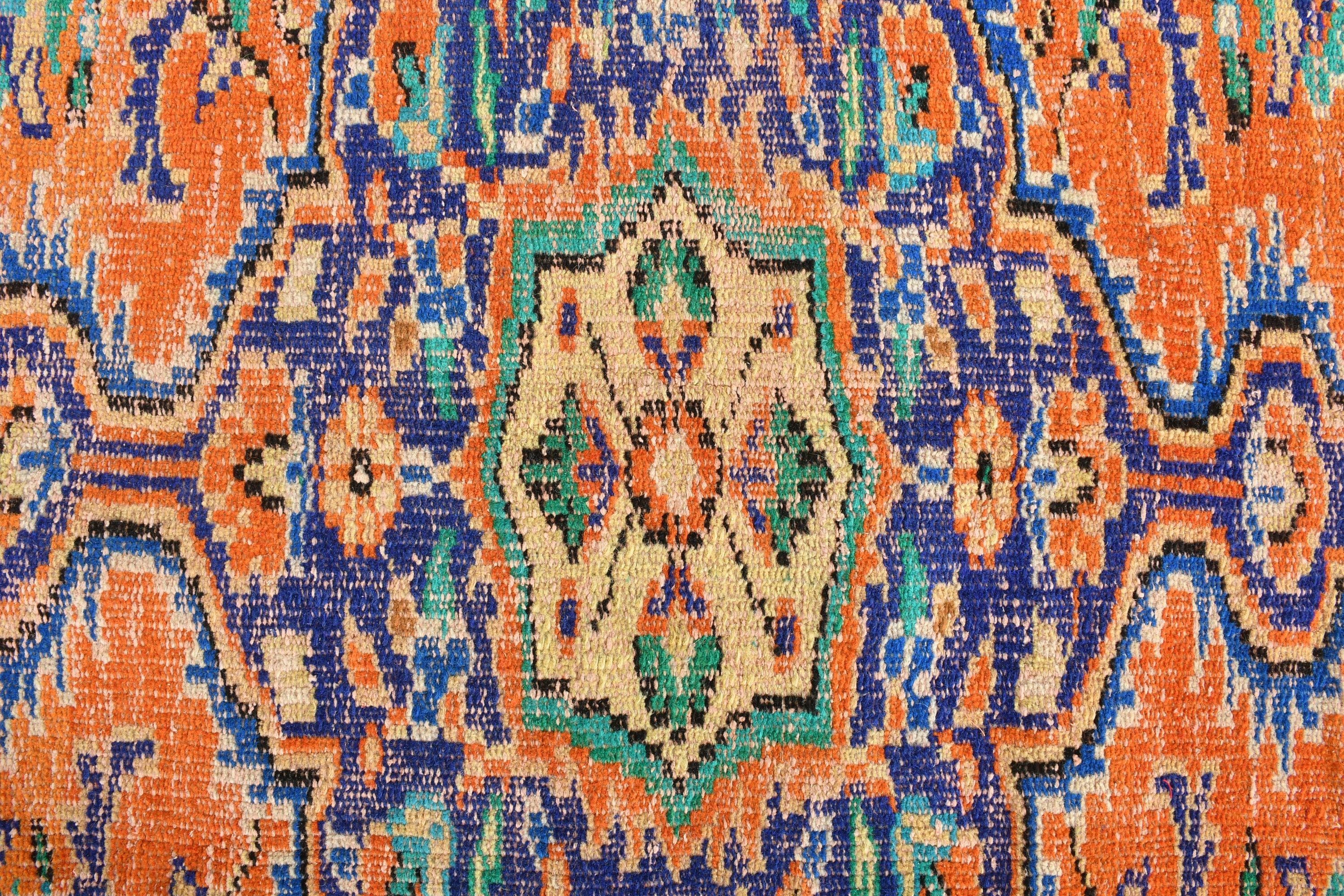 Orange Wool Rugs, 6.1x8.3 ft Large Rug, Bedroom Rug, Vintage Rugs, Rugs for Living Room, Salon Rug, Turkish Rugs, Oushak Rug, Moroccan Rug
