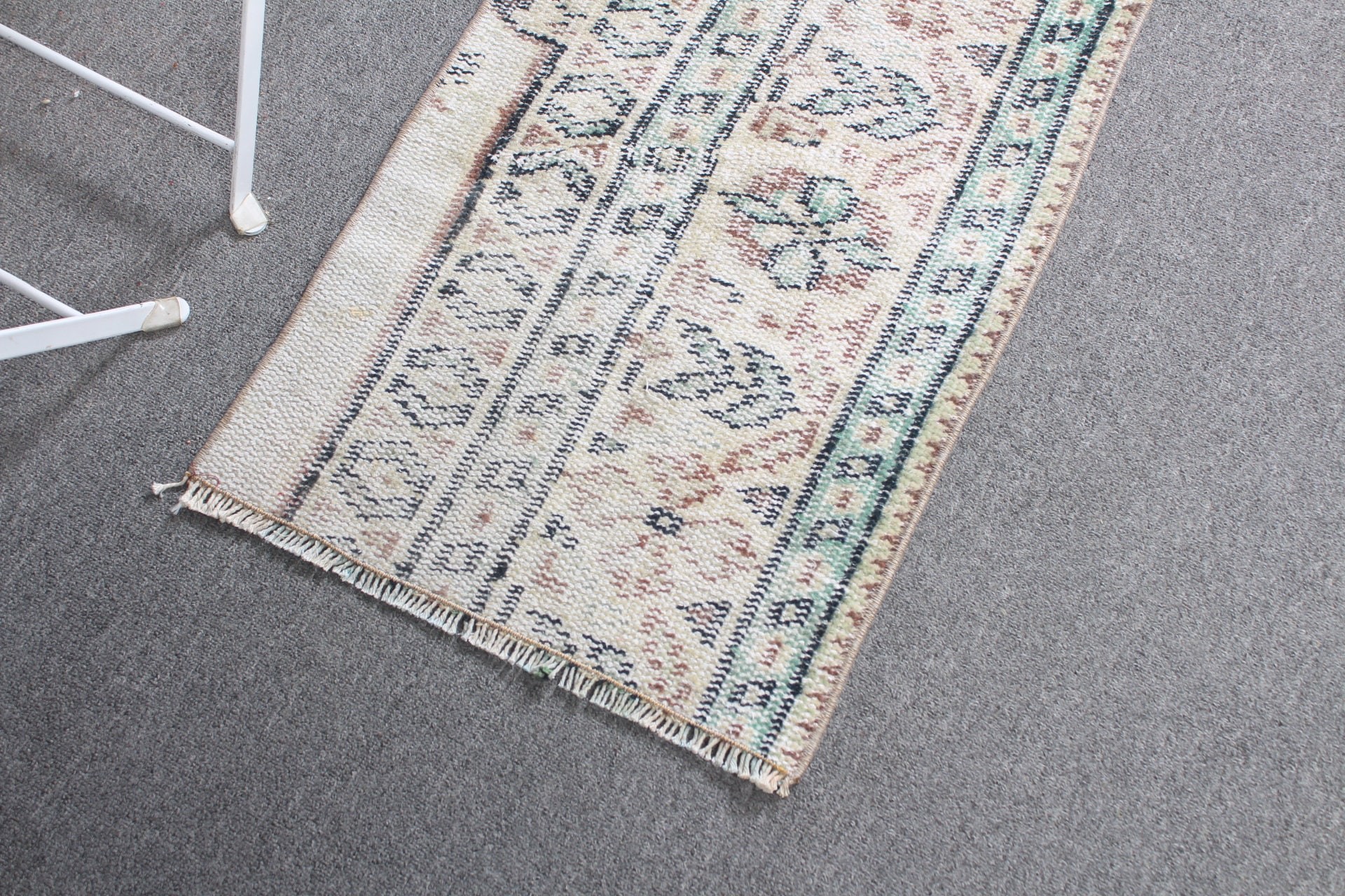 1.5x2.6 ft Small Rug, Rugs for Car Mat, Wool Rug, Vintage Rugs, Nursery Rug, Turkish Rug, Kitchen Rugs, Beige Anatolian Rug, Oushak Rug