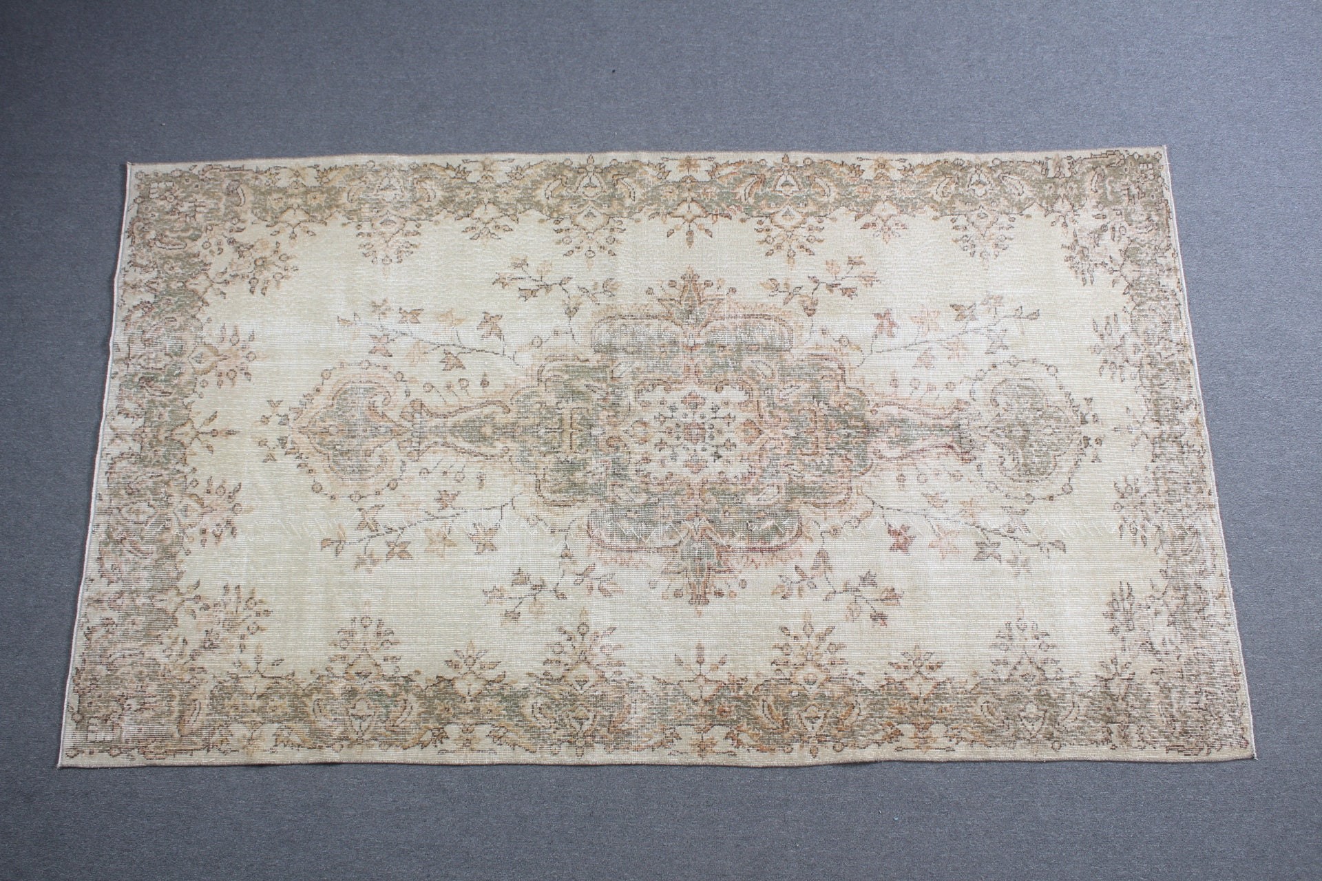 Beige Bedroom Rug, Rugs for Bedroom, Turkish Rug, Moroccan Rugs, Oriental Rugs, 5.4x9.6 ft Large Rug, Old Rug, Vintage Rug, Living Room Rug