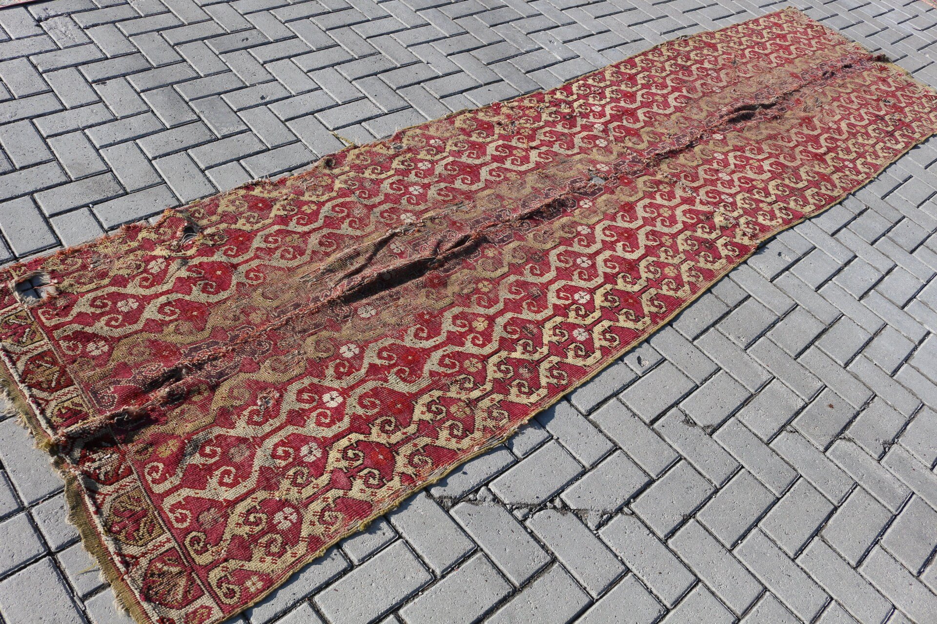 Koridor Halıları, Türk Halısı, Mutfak Halıları, Oryantal Halı, Vintage Halılar, Anadolu Halısı, Kırmızı 3.1x12.2 ft Runner Halısı, Kilim