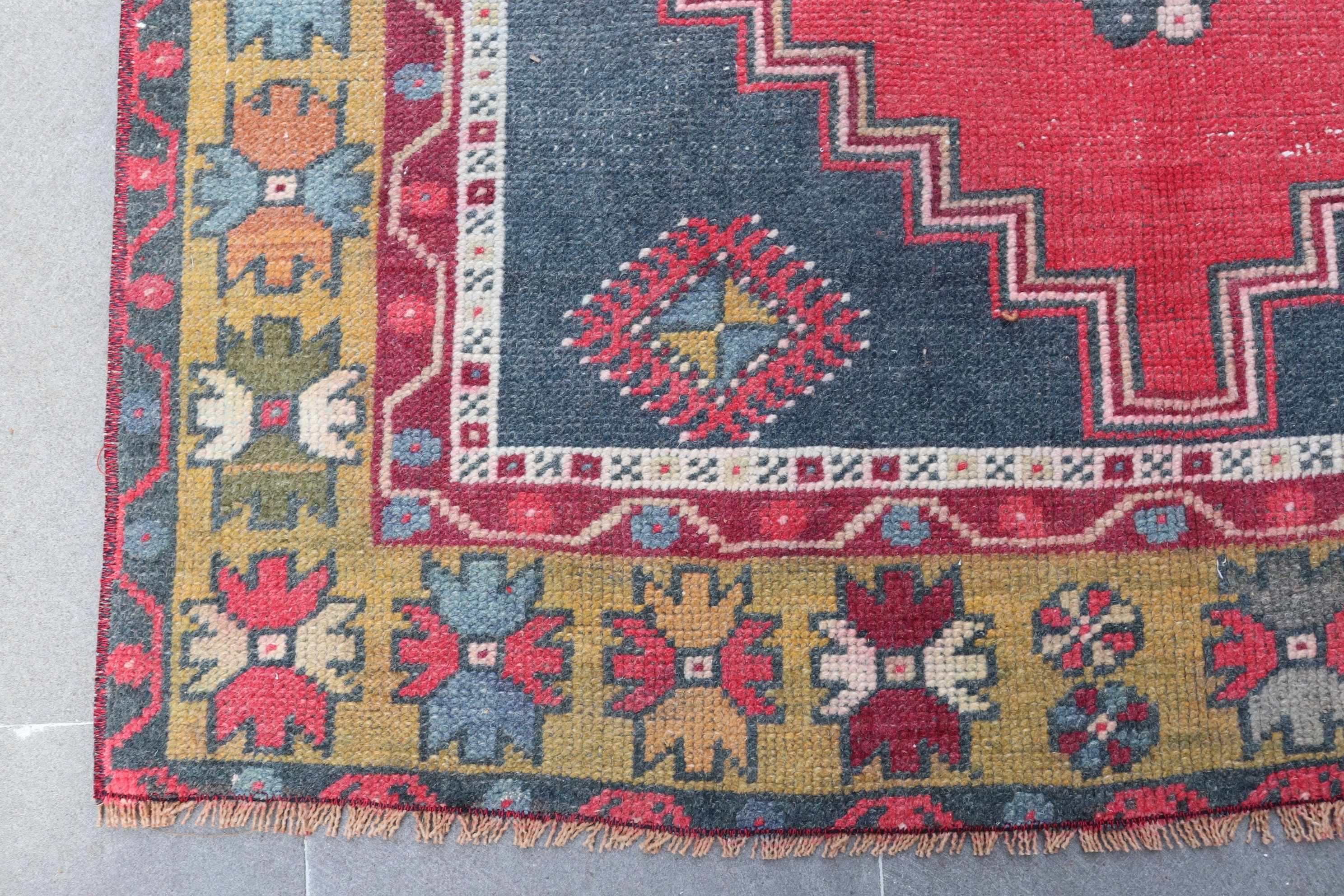 3.7x7 ft Area Rug, Oriental Rug, Pink Oushak Rug, Rugs for Area, Vintage Rug, Anatolian Rug, Nursery Rug, Kitchen Rugs, Turkish Rugs