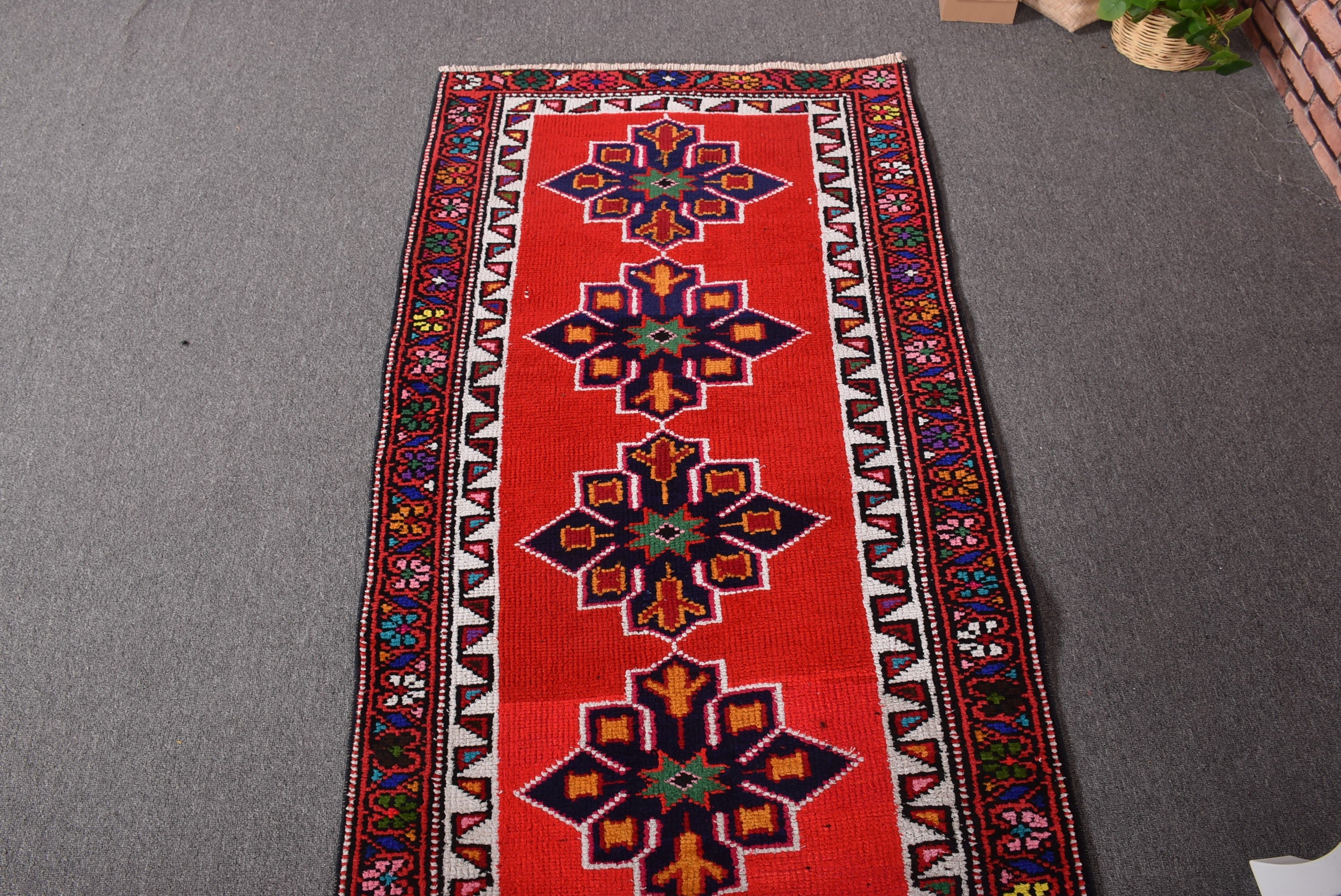 Vintage Halı, Runner Halıları, Kırmızı Yer Halısı, Koridor Halısı, 2,5x13,8 ft Runner Halıları, Mutfak Halısı, Koridor Halıları, Antika Halı, Türk Halıları