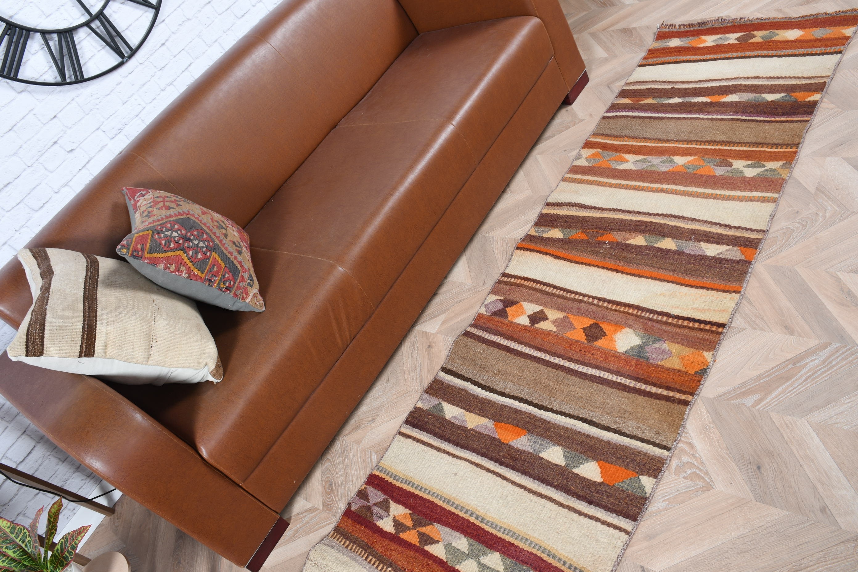 Koridor Kilim, 66x305 cm Yolluk Kilim, Mutfak Kilim, Anadolu Kilim, Bej Serin Kilim, Koridor Kilim, Koridor Kilim, Türk Kilim