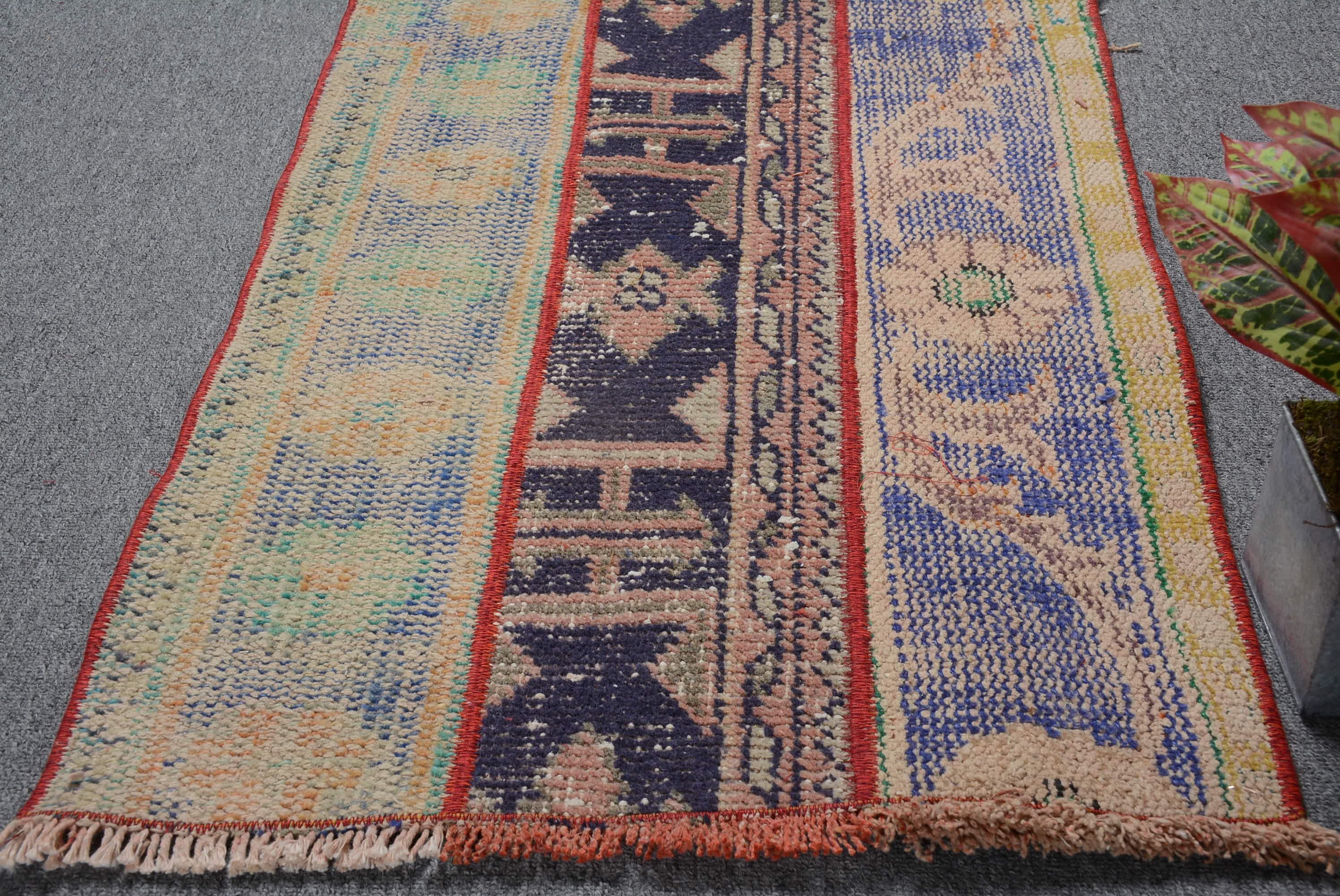 Pale Rug, Kitchen Rug, Bedroom Rugs, Turkish Rug, 1.8x2.6 ft Small Rugs, Blue Cool Rug, Vintage Rugs, Home Decor Rugs