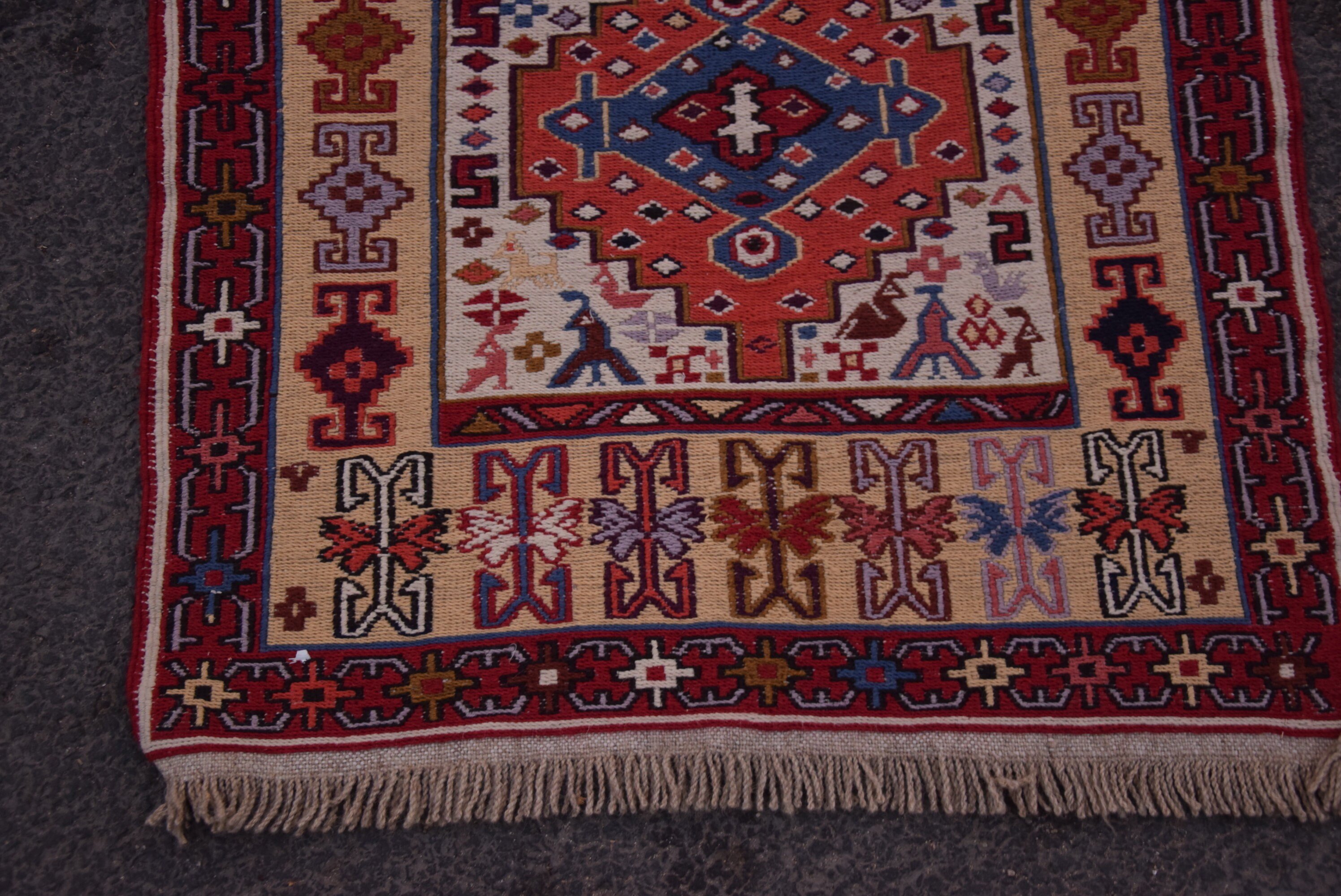 Red Floor Rug, Cute Rugs, Turkish Rugs, Wall Hanging Rug, Kilim, 2.3x3.3 ft Small Rug, Bath Rugs, Floor Rugs, Anatolian Rugs, Vintage Rug