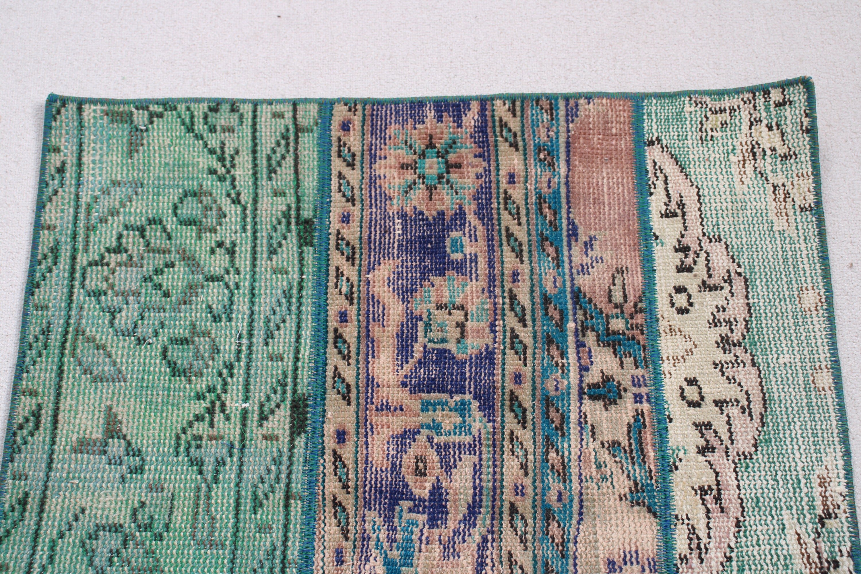 2,5x3,6 ft Küçük Halı, Düz Dokuma Halılar, Giriş Halısı, Türk Halısı, Banyo Halıları, Yeşil Nötr Halılar, Araba Paspas Halıları, Vintage Halılar, Mutfak Halısı