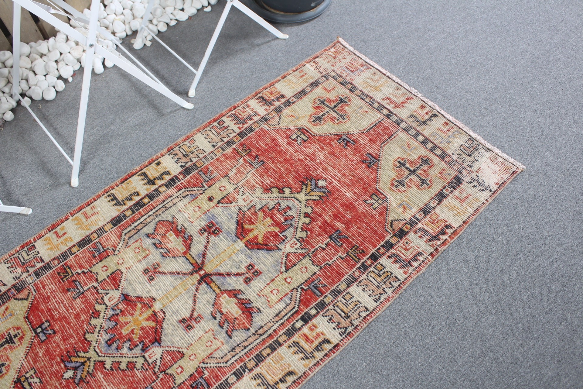 Cute Rugs, Kitchen Rugs, 2.6x5.4 ft Small Rug, Turkish Rugs, Cool Rug, Bathroom Rugs, Red Anatolian Rug, Rugs for Door Mat, Vintage Rug