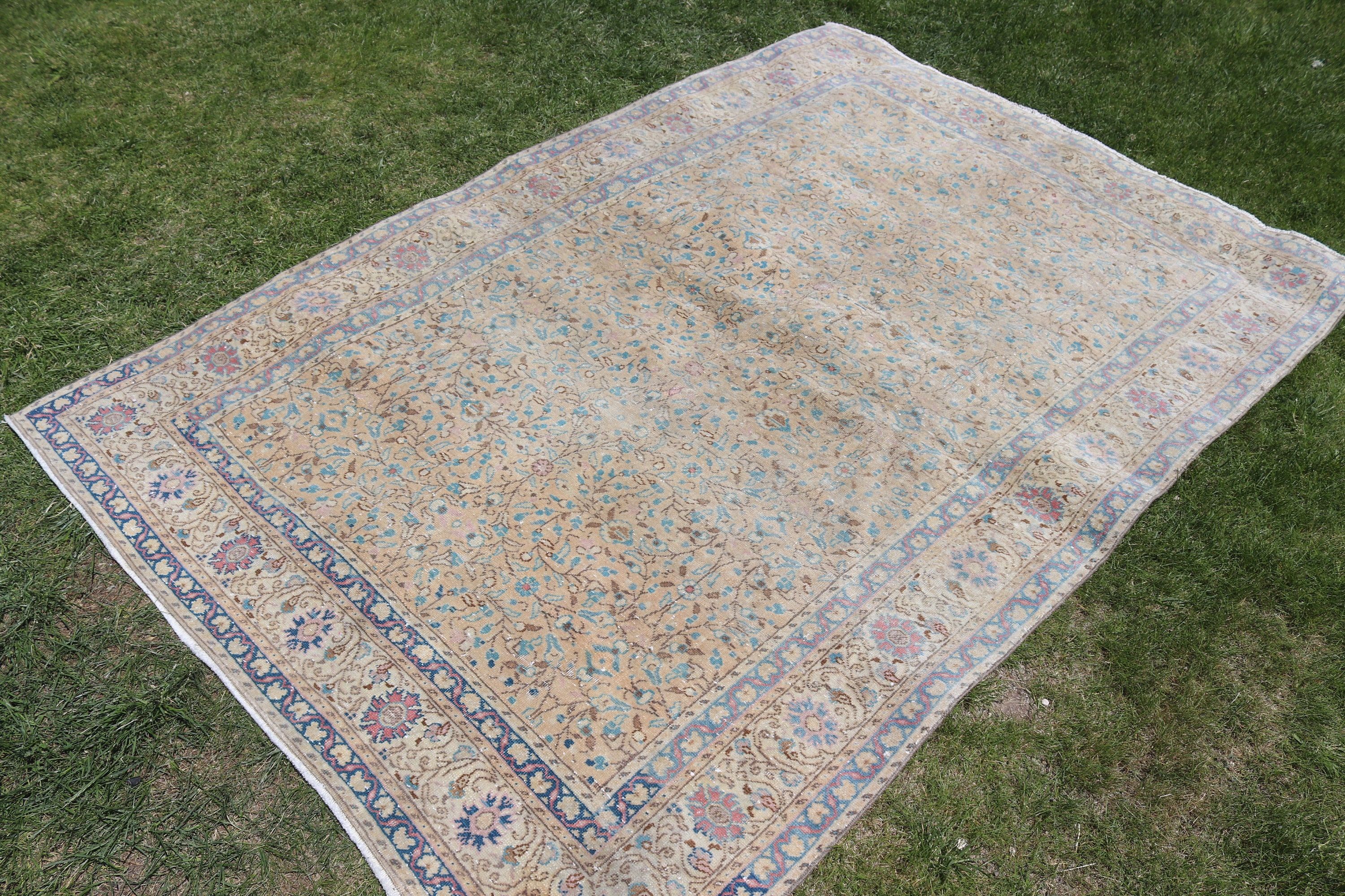 Statement Rug, Boho Area Rugs, Bedroom Rug, 4.6x6.8 ft Area Rug, Turkish Rug, Modern Rugs, Beige Statement Rug, Vintage Rugs, Turkey Rugs