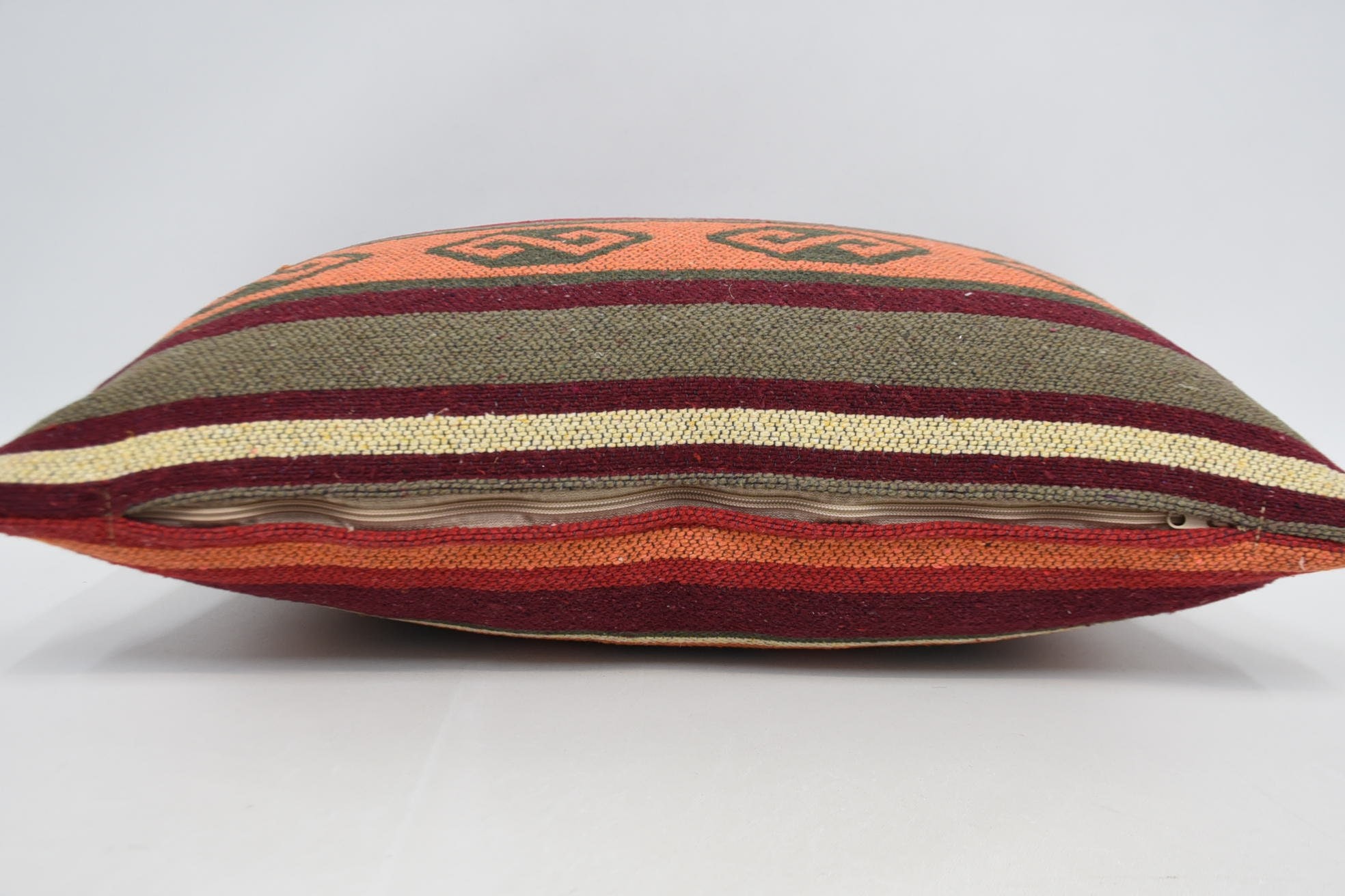 16"x24" Orange Pillow, Interior Designer Pillow, Kilim Pillow, Tribal Pillow Cover, Throw Kilim Pillow, Anatolian Pillow Sham